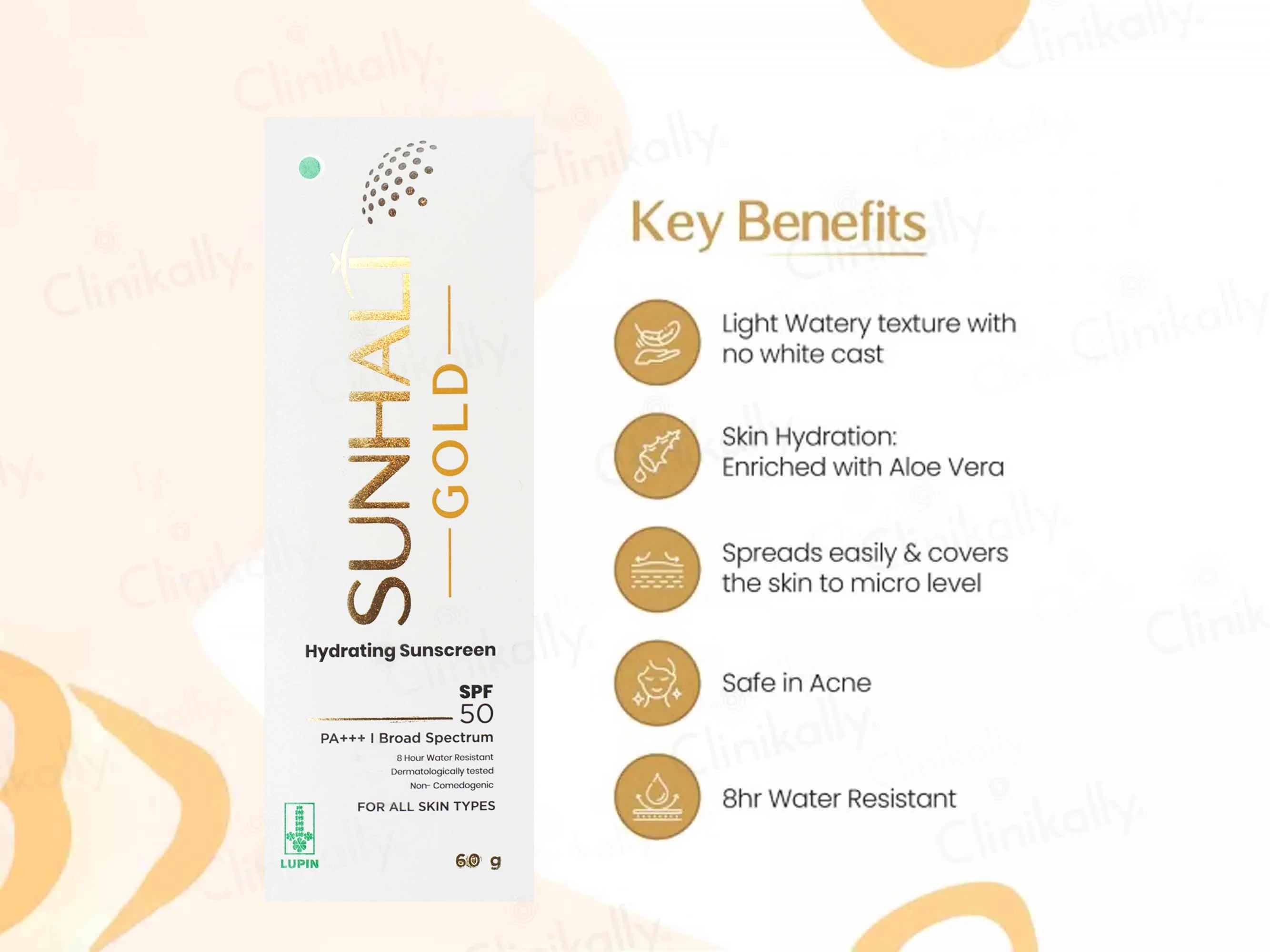 Sunhalt Gold Hydrating Sunscreen SPF 50 PA+++ - Image 6
