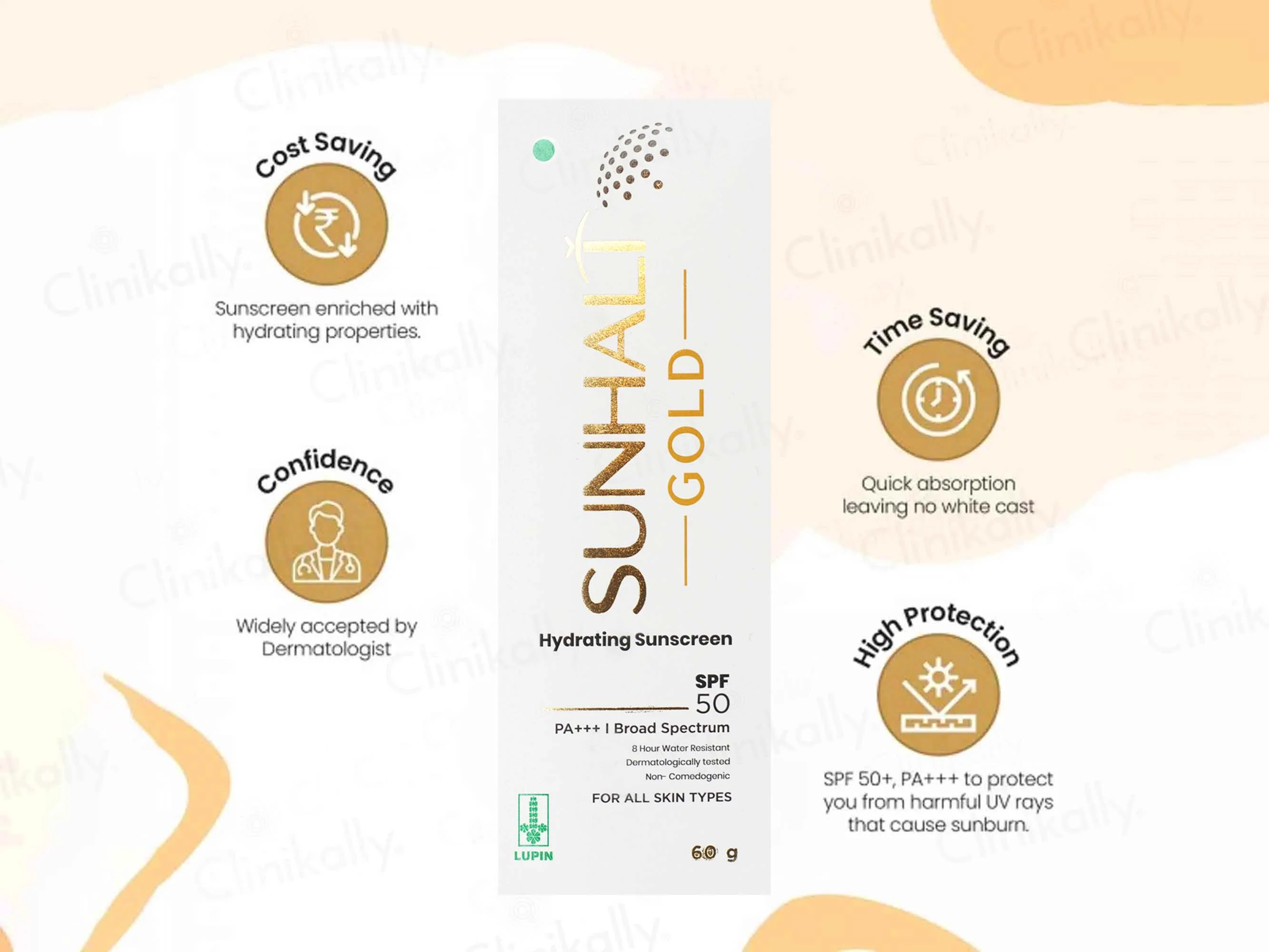 Sunhalt Gold Hydrating Sunscreen SPF 50 PA+++ - Image 7