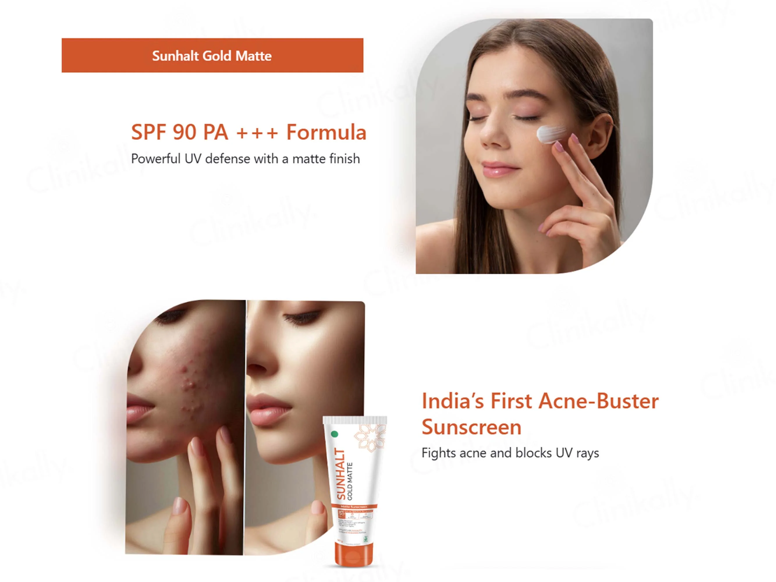 Sunhalt Gold Matte Sunscreen SPF 90 PA+++ - Image 3