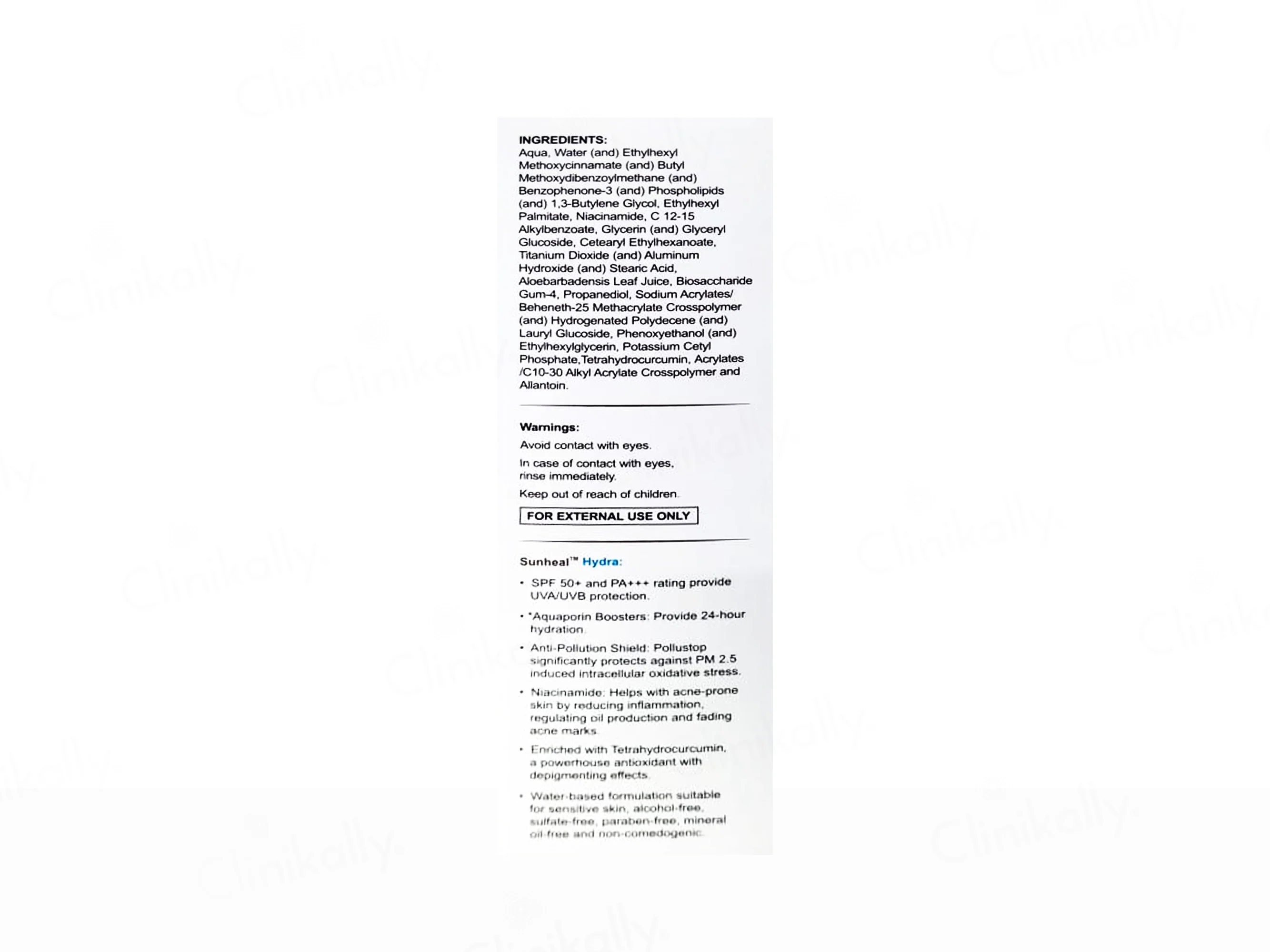 Sunheal Hydra Hydrating Sunscreen Lotion SPF 50+ PA+++ - Image 2
