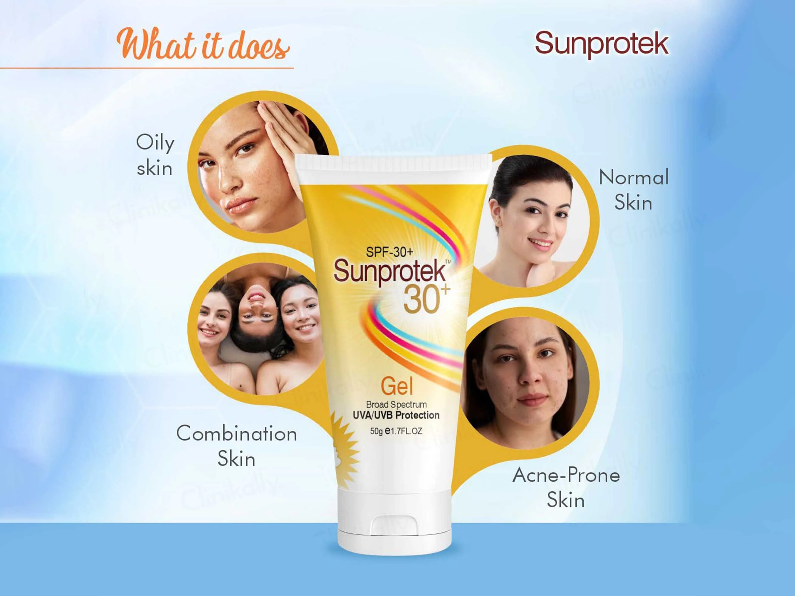Sunprotek Sunscreen Gel SPF 30+ PA+++ - Image 2