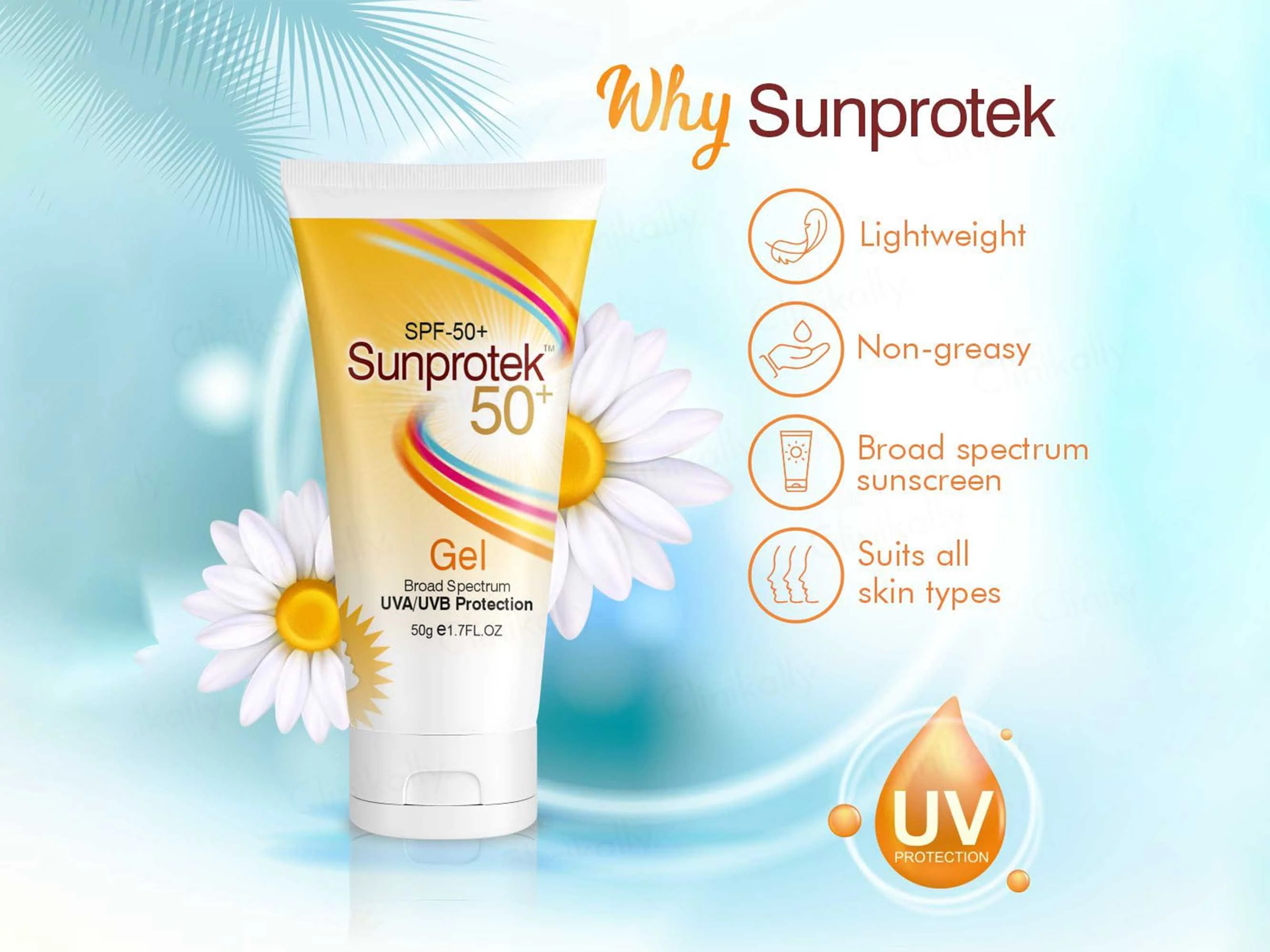 Sunprotek Sunscreen Gel SPF 50+ PA+++ - Image 2