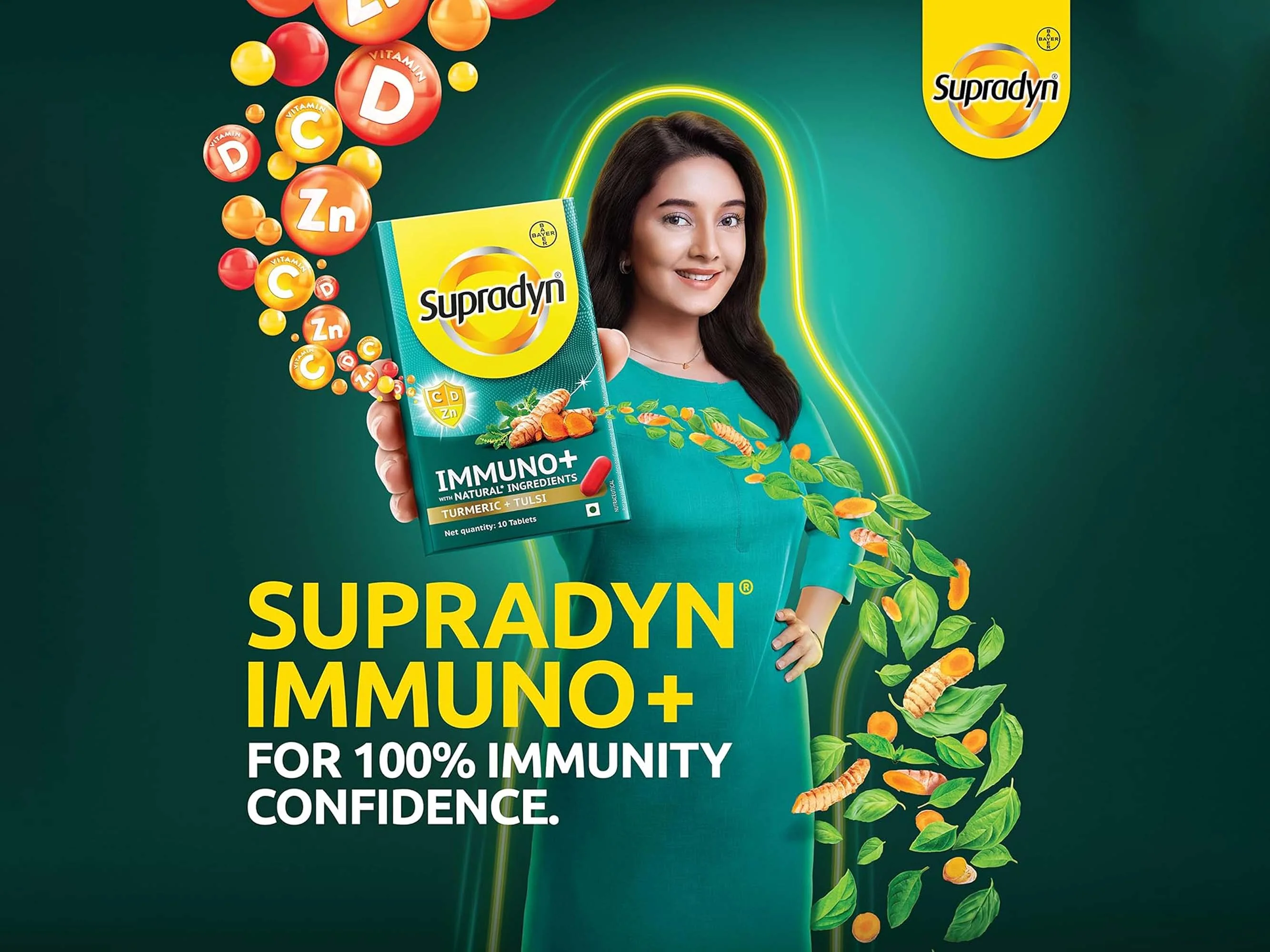 Supradyn Immuno+ Multivitamin Tablet With Turmeric & Tulsi - Image 4