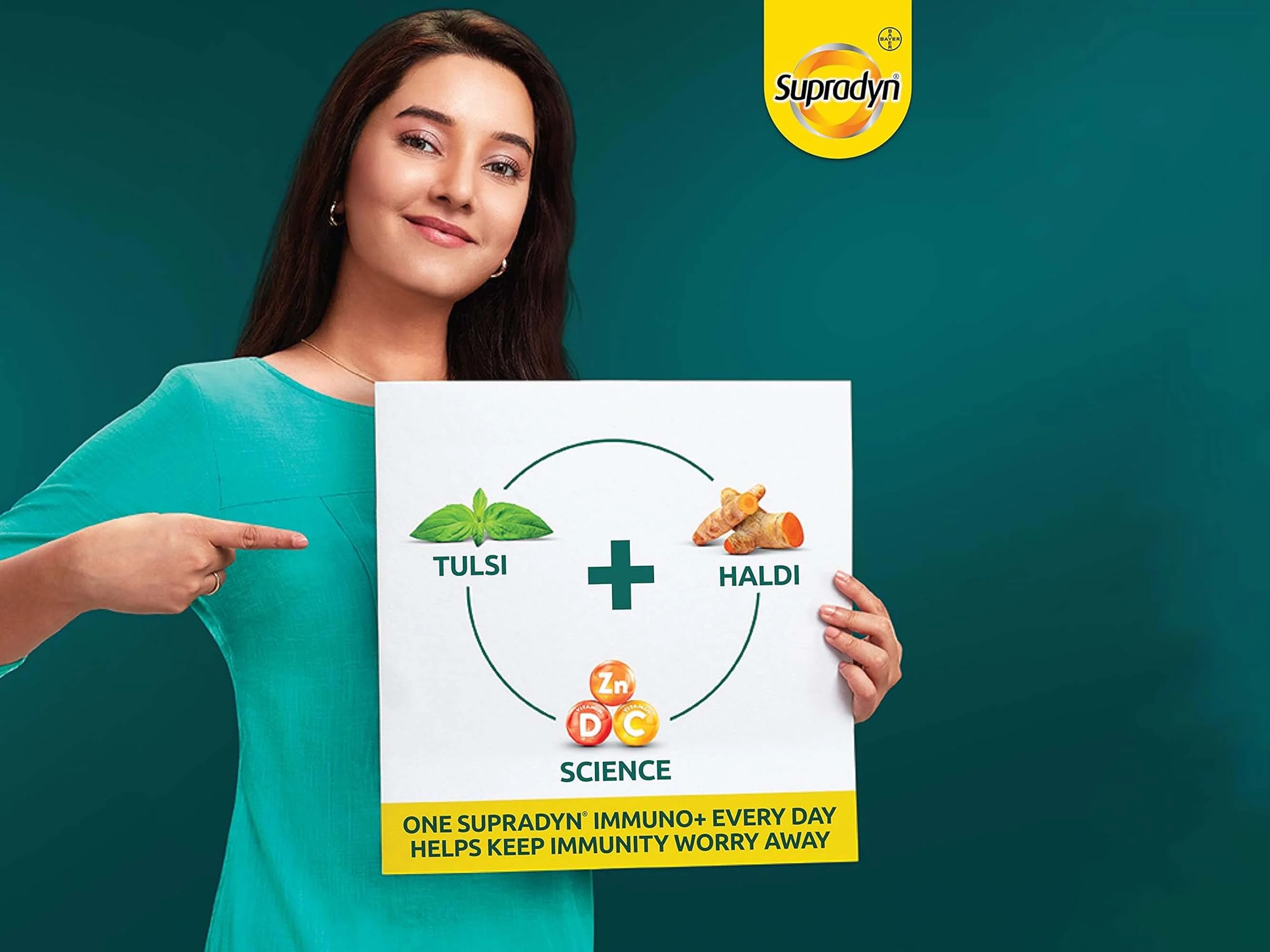 Supradyn Immuno+ Multivitamin Tablet With Turmeric & Tulsi - Image 6