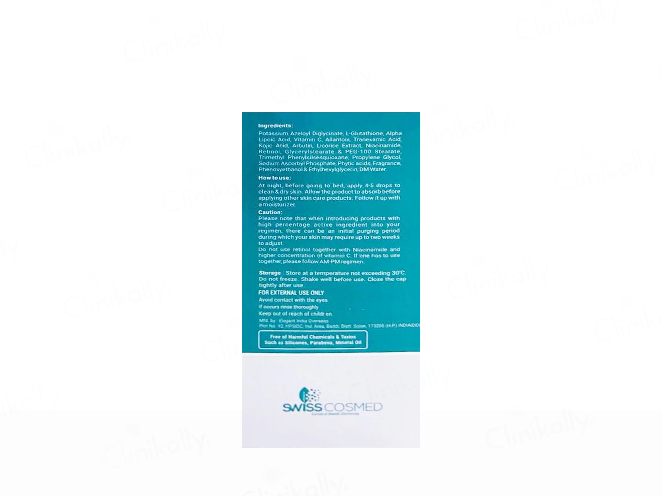 Swisscosmed SwissGlow Brightening Face Serum For Men & Women - Image 2