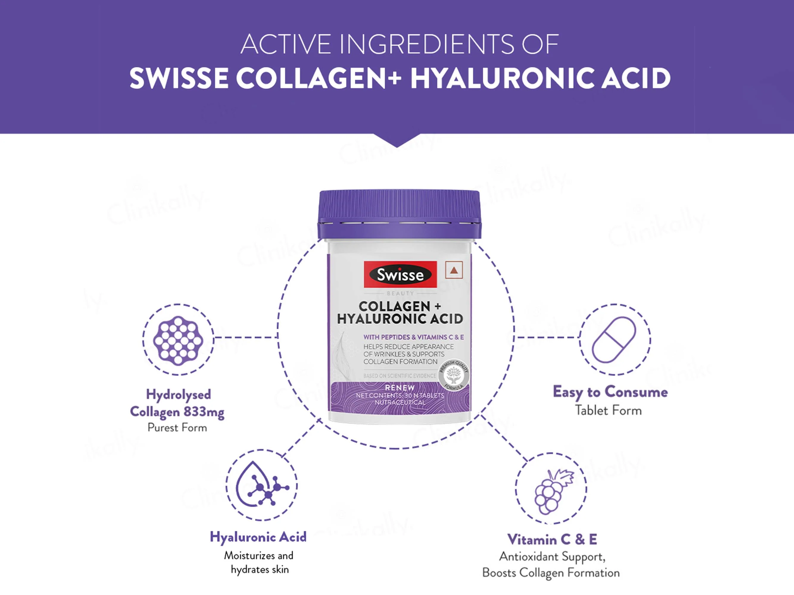 Swisse Beauty Collagen + Hyaluronic Acid Tablet - Image 3