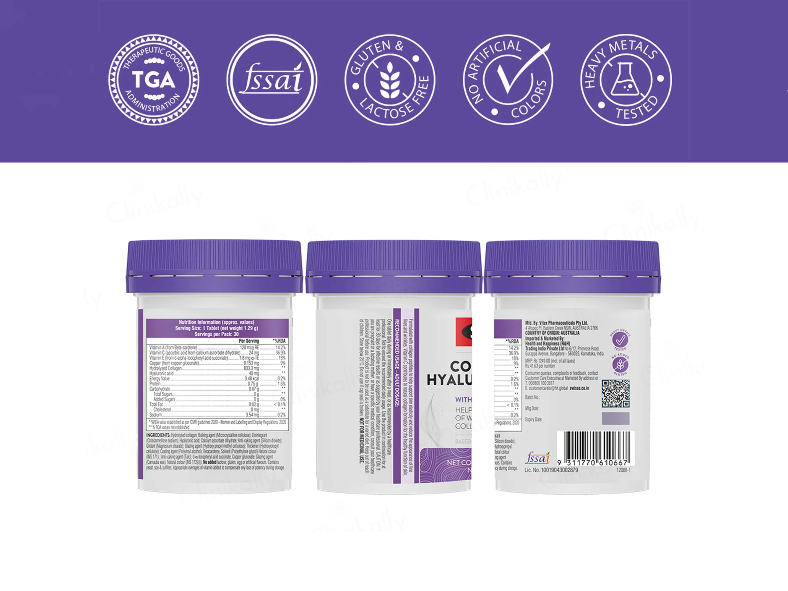 Swisse Beauty Collagen + Hyaluronic Acid Tablet - Image 4