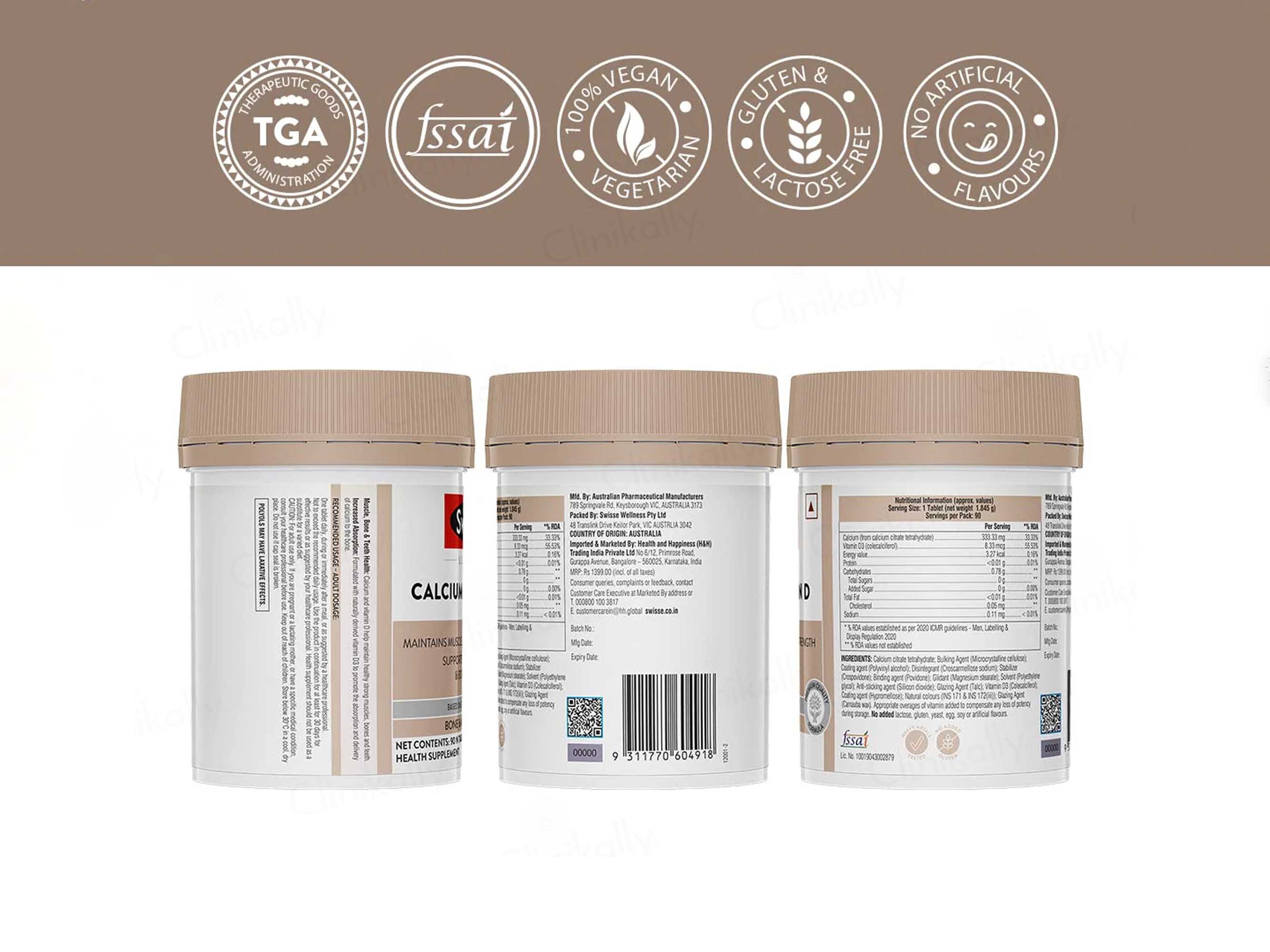 Swisse Ultiboost Calcium + Vitamin D Tablet - Image 4