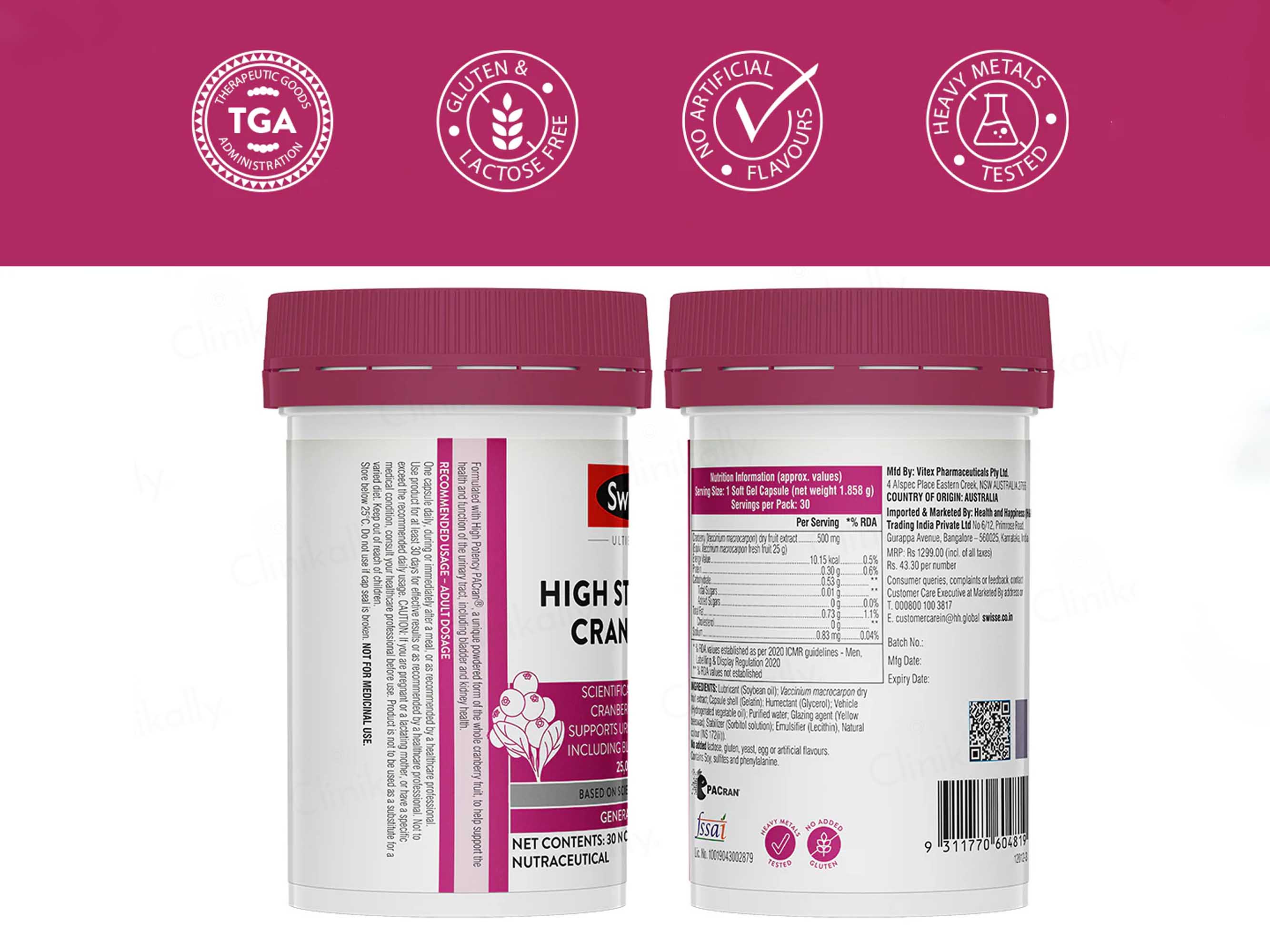 Swisse Ultiboost High Strength Cranberry Capsule - Image 5