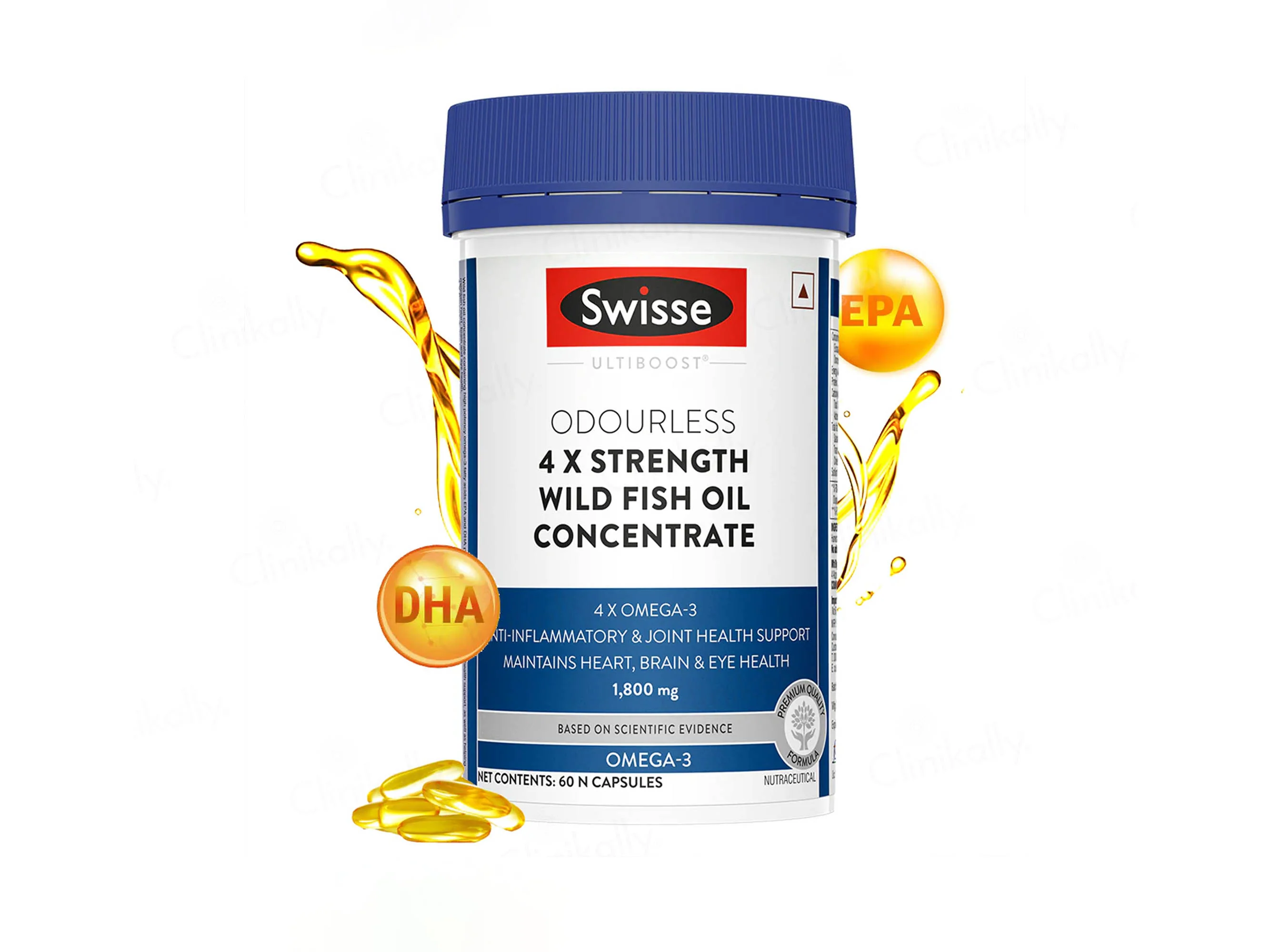 Swisse Ultiboost Odourless 4X Strength Omega-3 1800mg Wild Fish Oil Capsule - Image 2