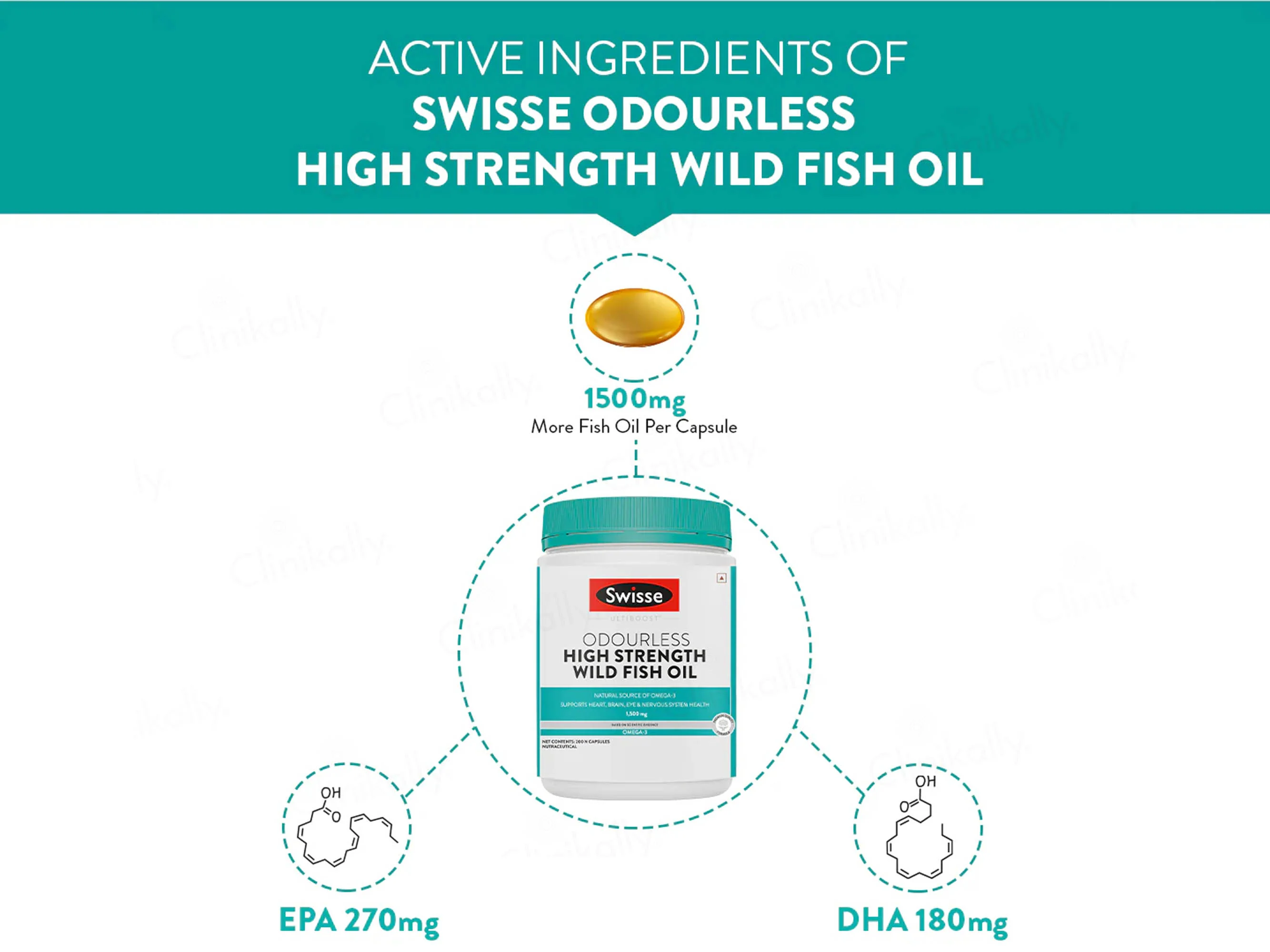 Swisse Ultiboost Odourless High Strength Omega-3 1500mg Wild Fish Oil Capsule - Image 3