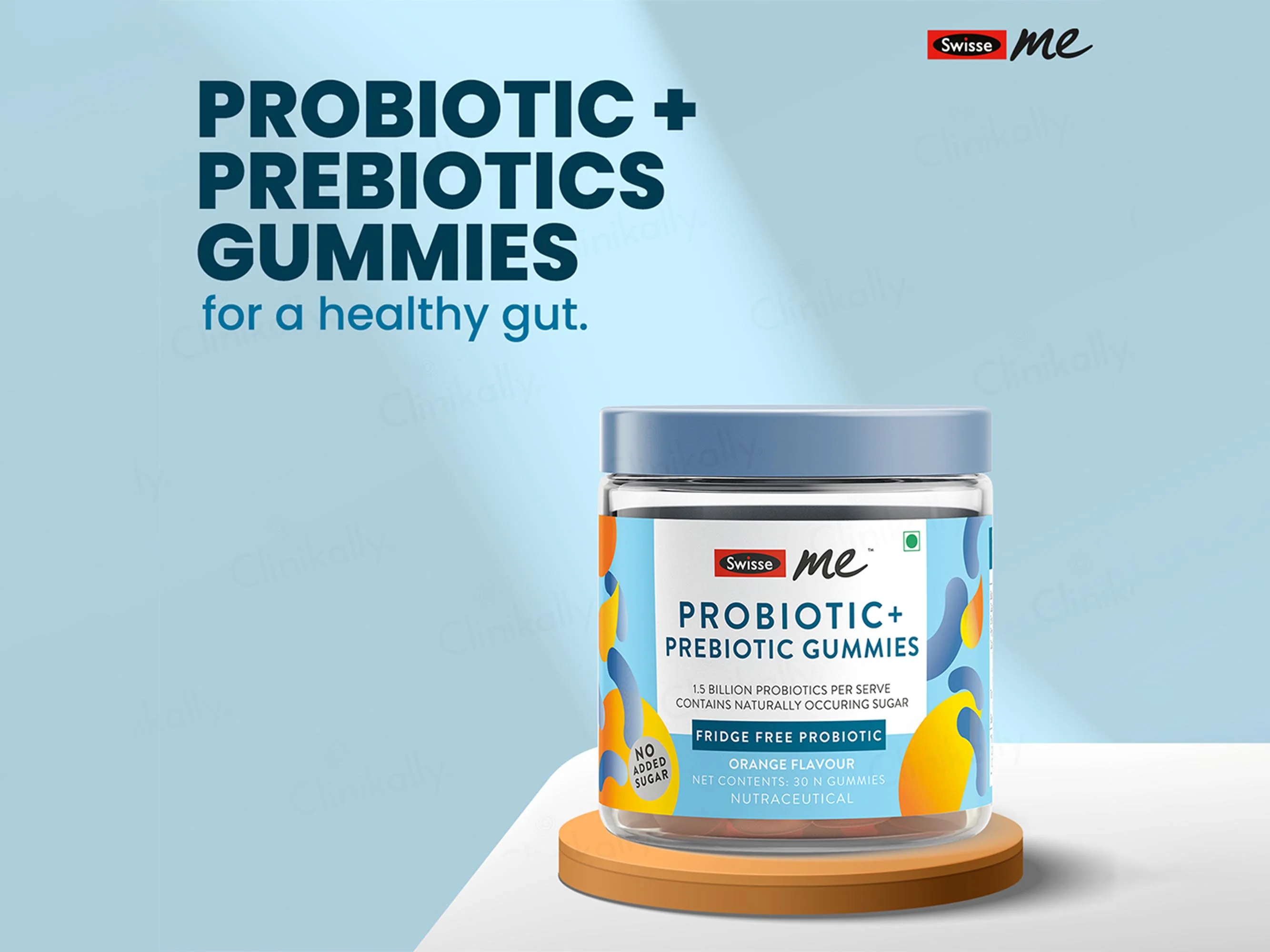 SwisseMe Probiotic + Prebiotic Gummies - Orange Flavour - Image 2
