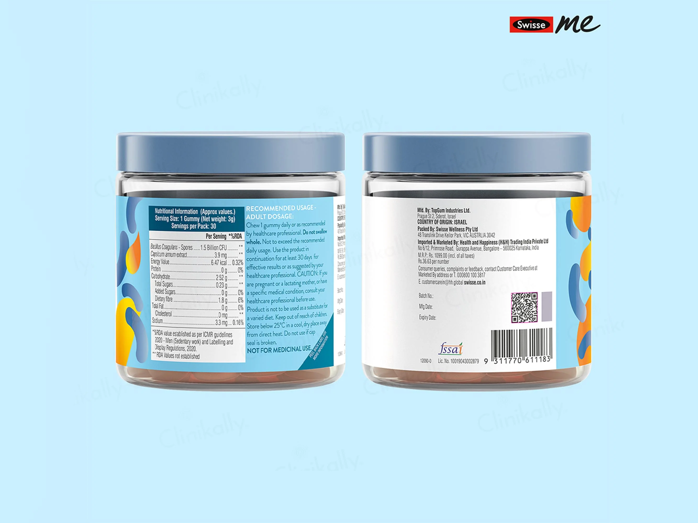 SwisseMe Probiotic + Prebiotic Gummies - Orange Flavour - Image 7