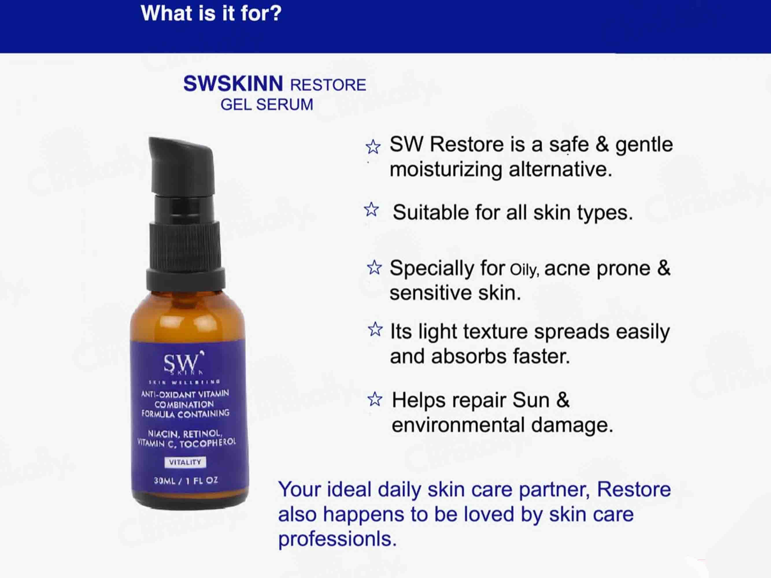 SWSKINN ViItality 4X Anti-Oxidant & Vitamin Face Serum - Image 3