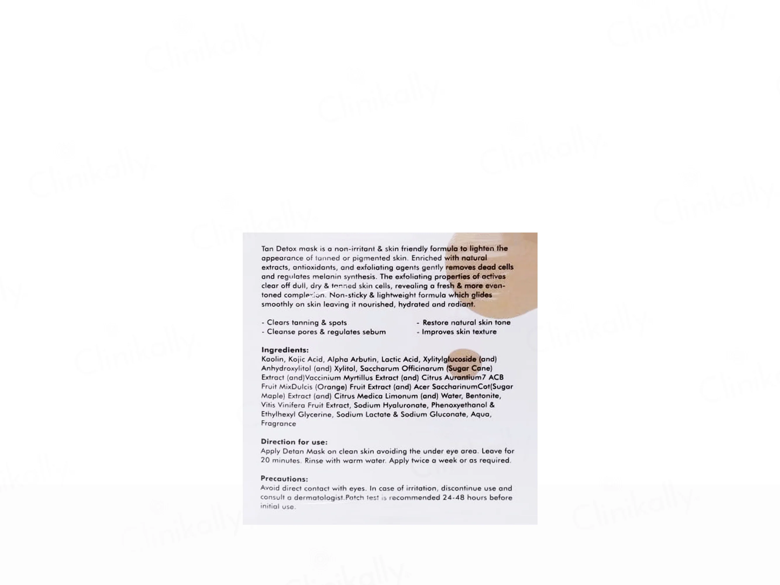 Tan Detox Anti Tan Mask - Image 2