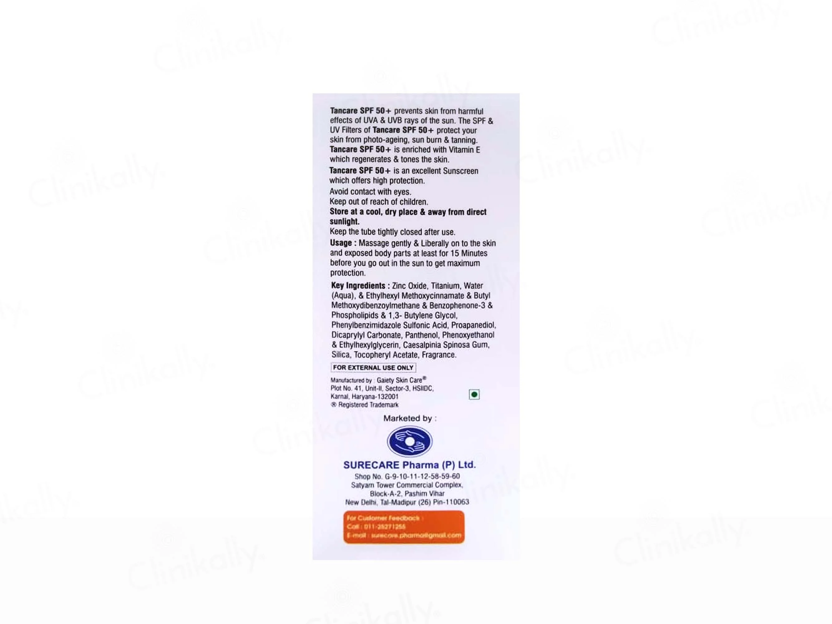Tancare Sun Protection Lotion SPF 50+ - Image 2