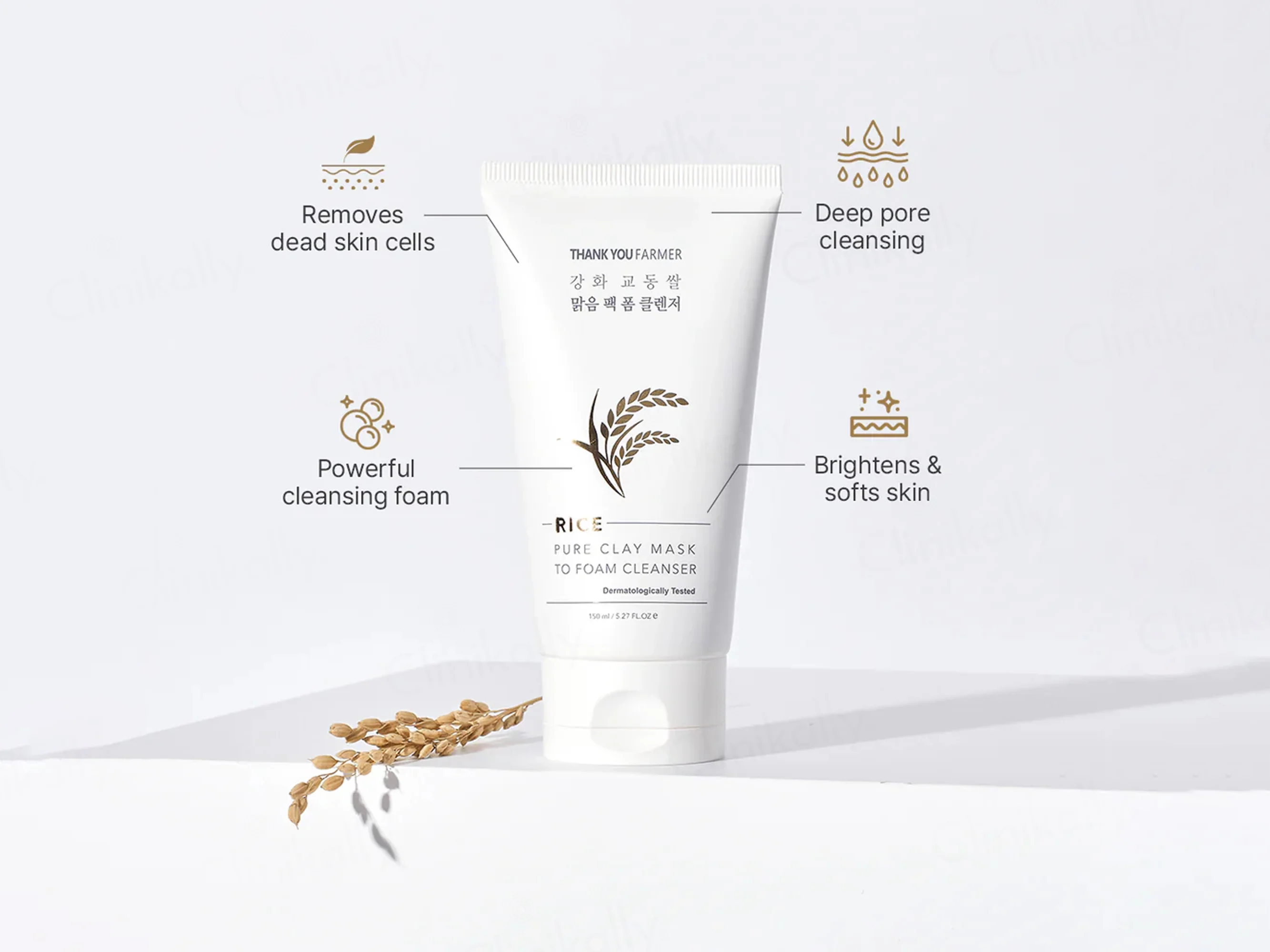 Thank You Farmer Rice Pure Clay Mask To Foam Cleanser - Image 3