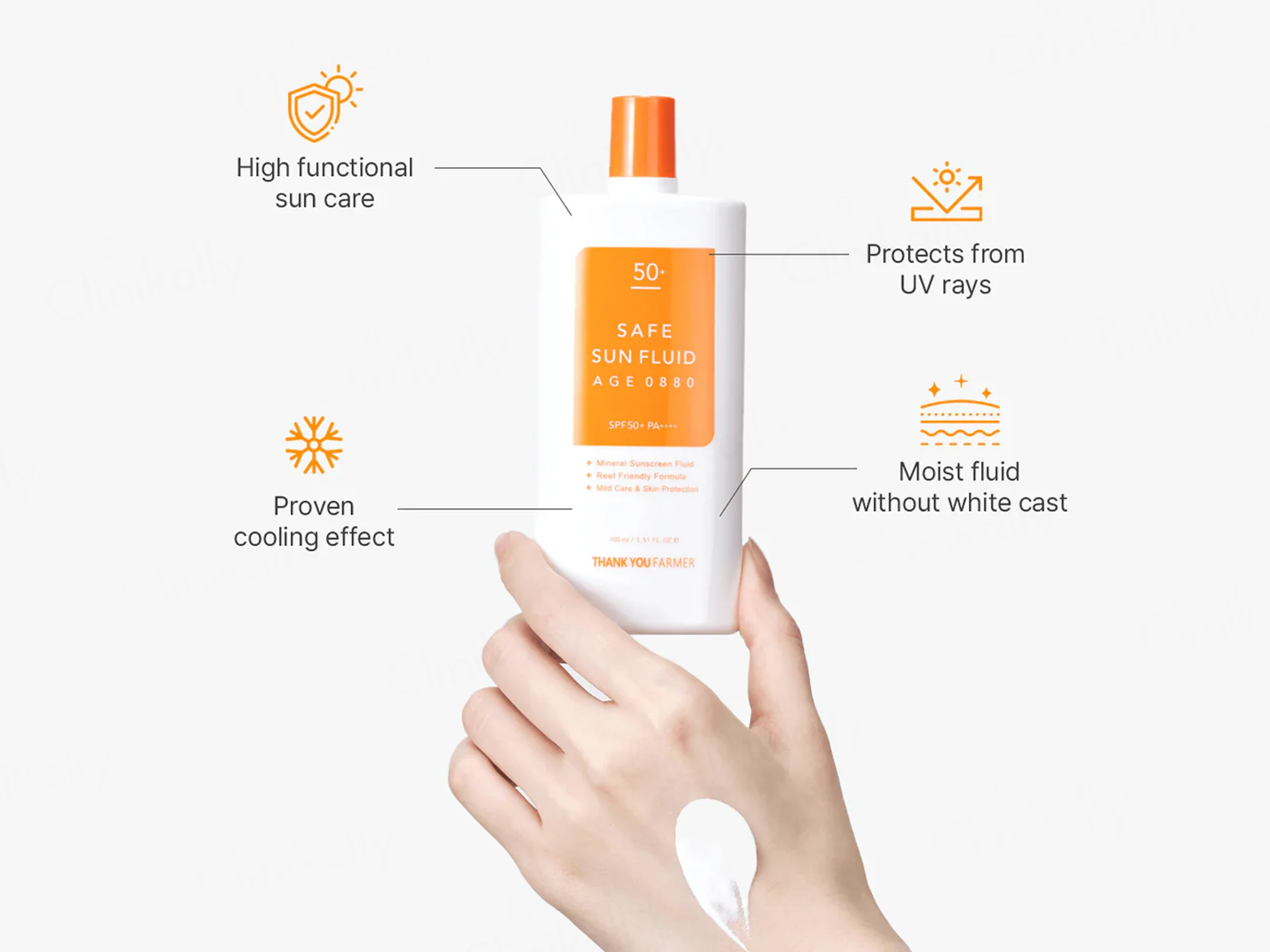 Thank You Farmer Safe Sun Fluid Age 0880 Sunscreen SPF 50+ PA++++ - Image 3