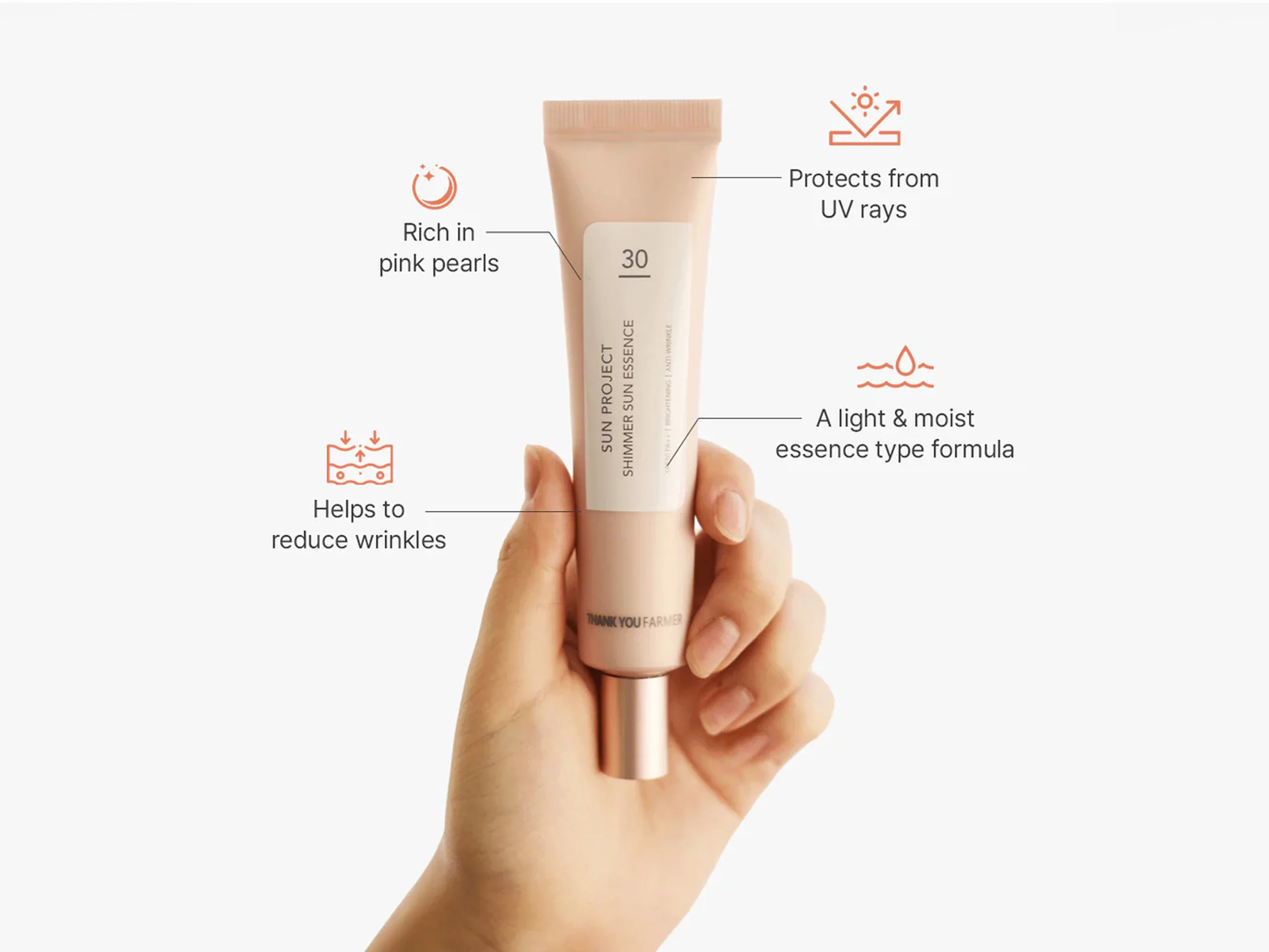 Thank You Farmer Sun Project Shimmer Sun Essence Sunscreen SPF 30 PA++ - Image 3