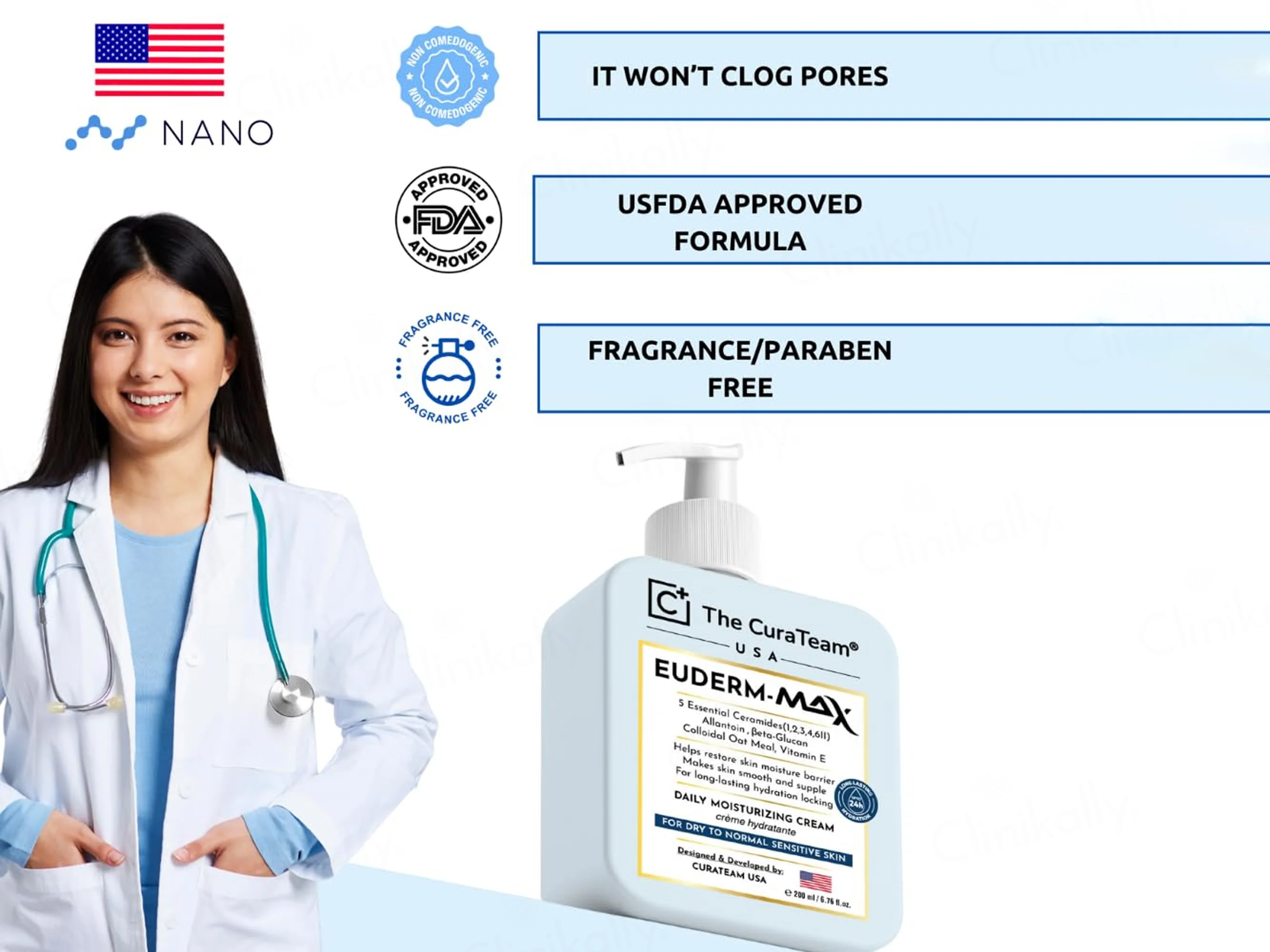 The CuraTeam Euderm-Max Daily Moisturizing Cream - Image 3