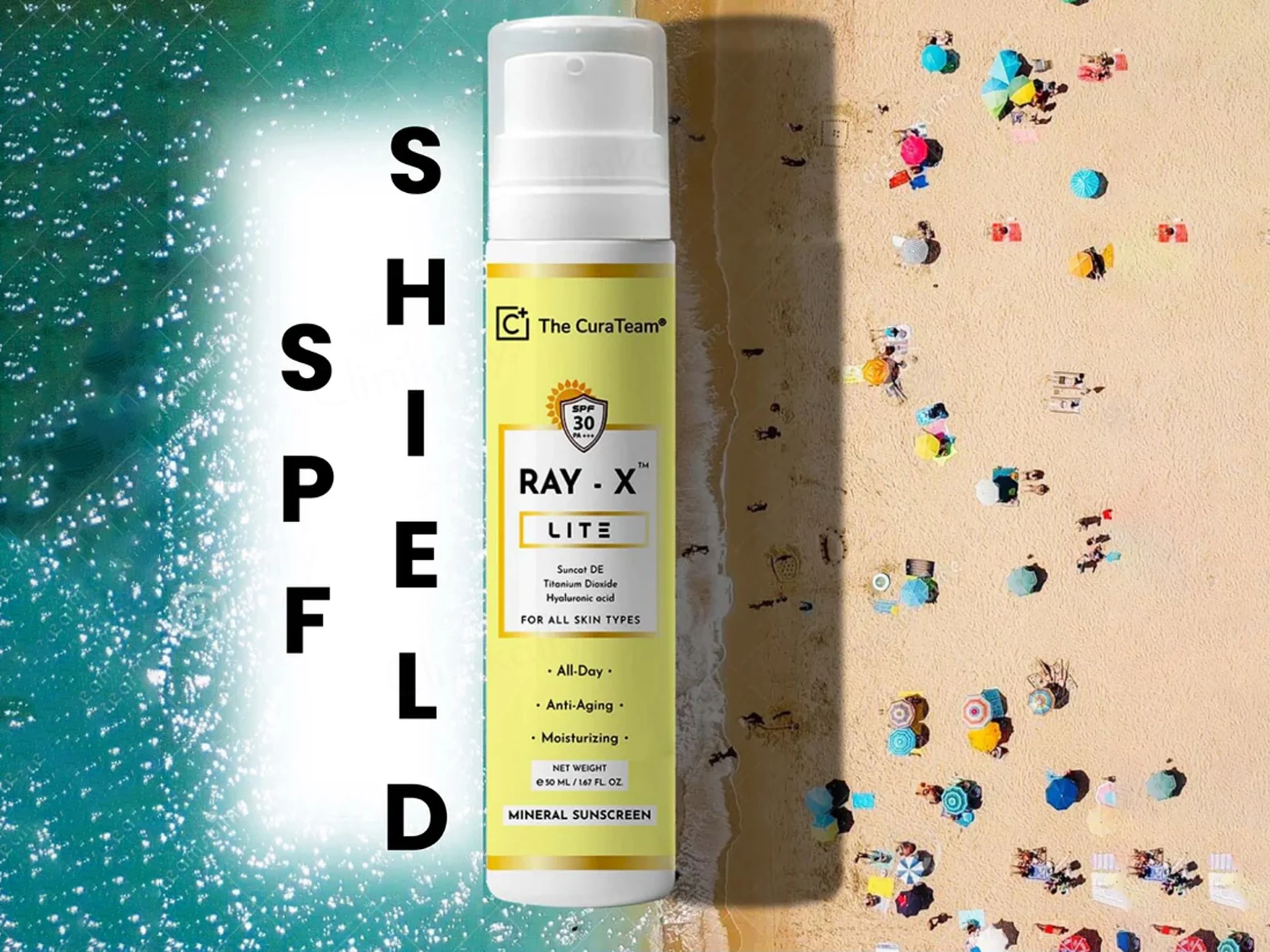 The CuraTeam Ray-X Lite Mineral Sunscreen Gel SPF 30 PA+++ - Image 2