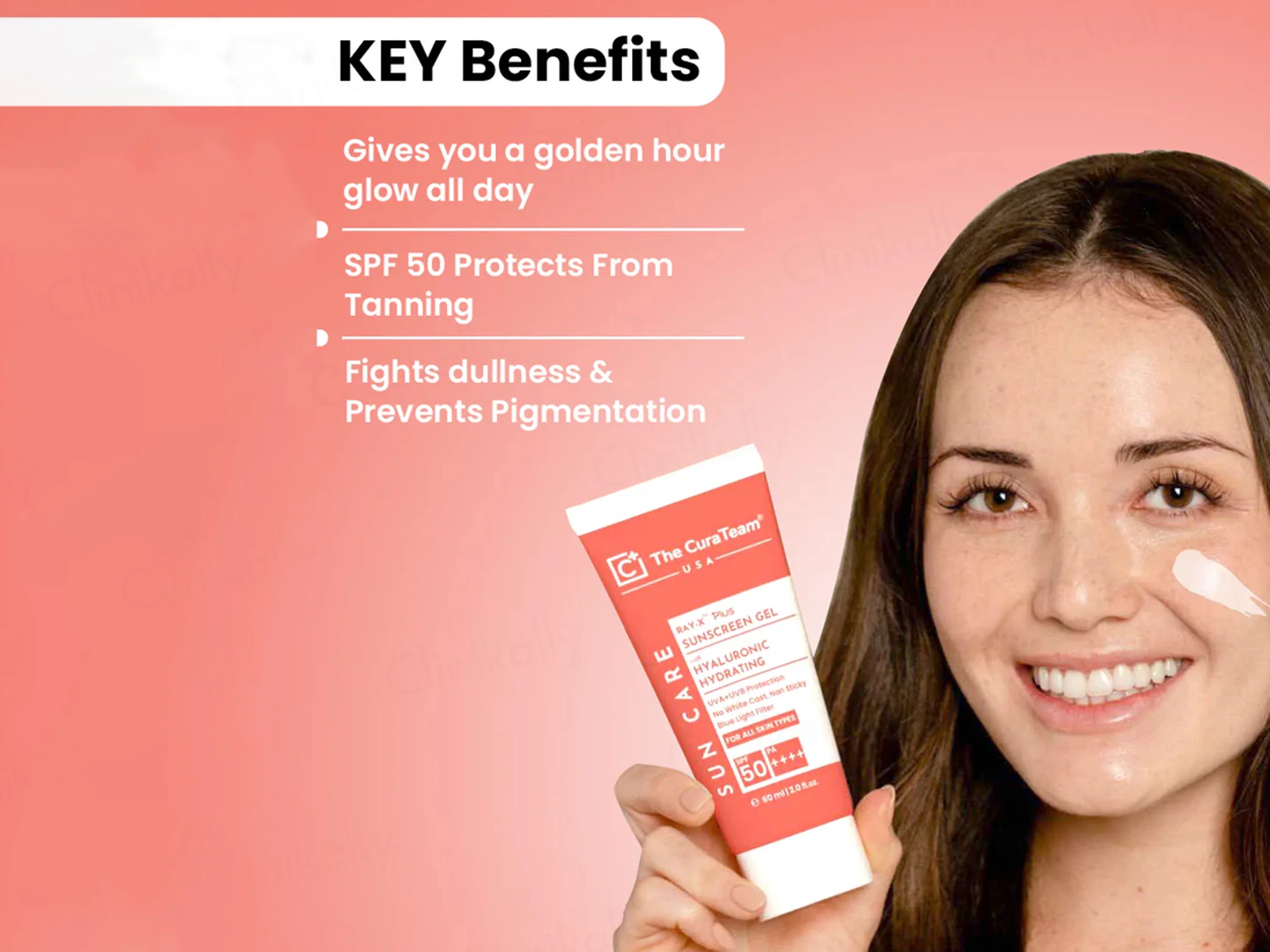 The CuraTeam Ray-X Plus Hyaluronic Hydration Sunscreen Gel SPF 50 PA++++ - Image 5