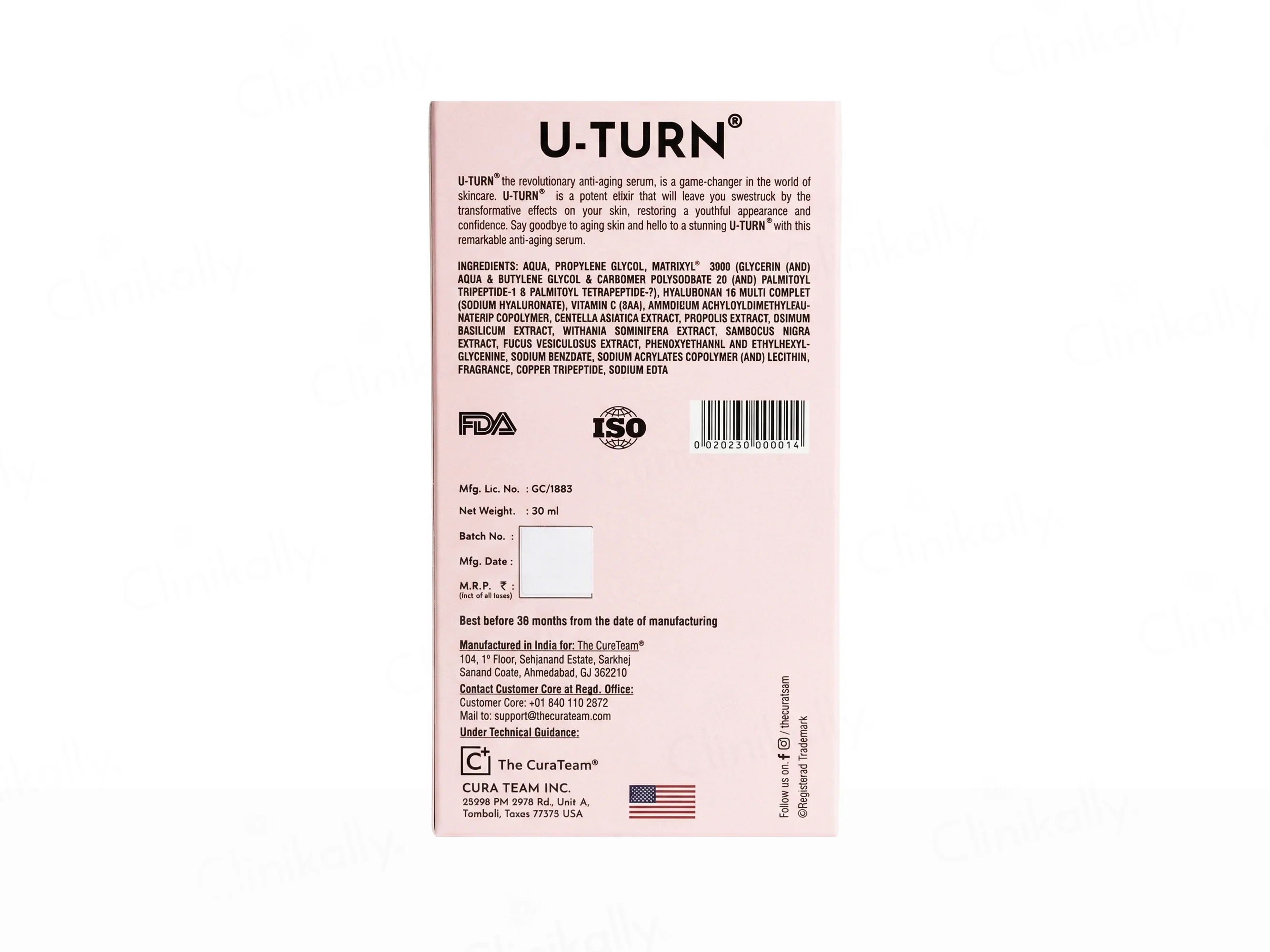 The CuraTeam U-Turn Age Reversal Anti-Aging Serum - Image 4