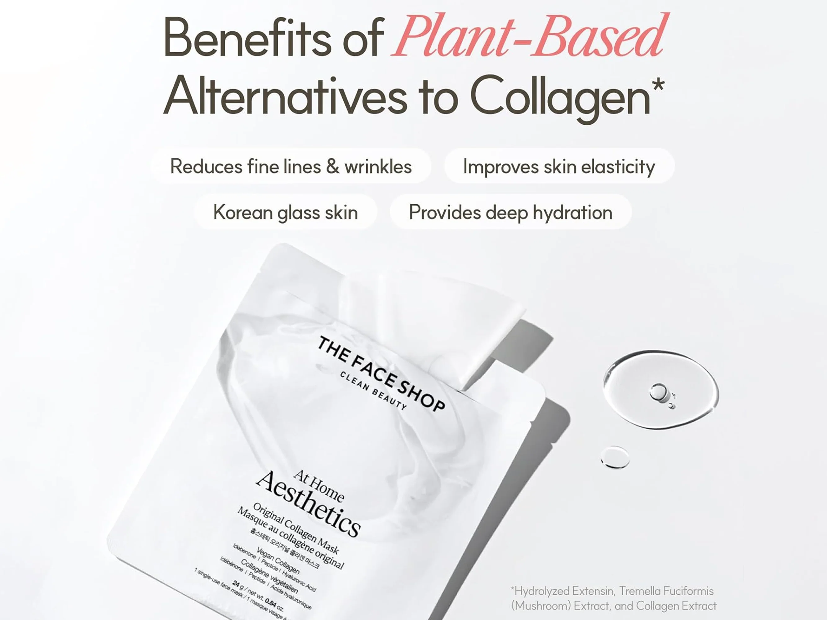 The Face Shop At Home Aesthetics Original Vegan Collagen Face Sheet Mask - Image 6