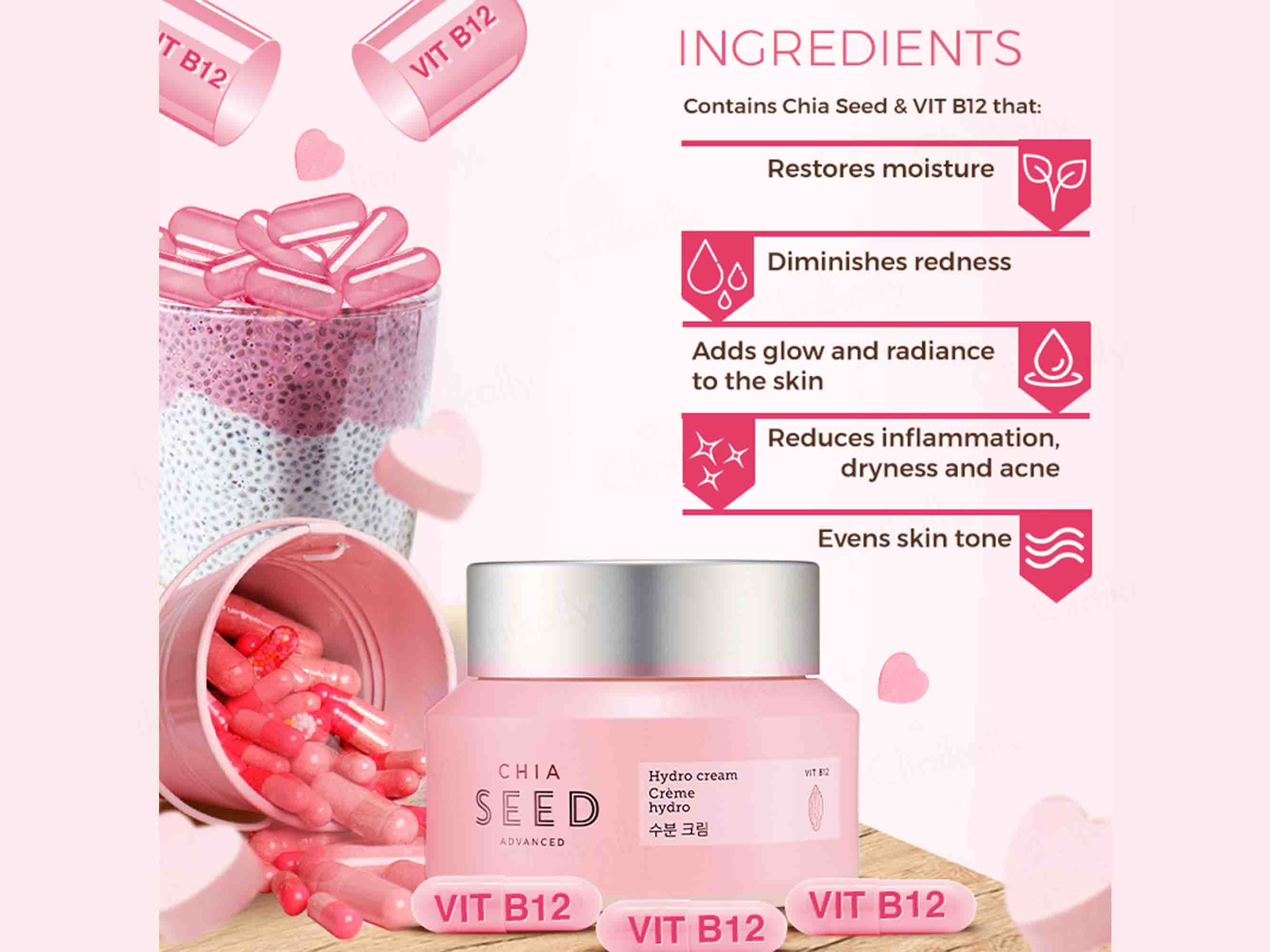 The Face Shop Chia Seed Advanced Hydro Cream - Image 3