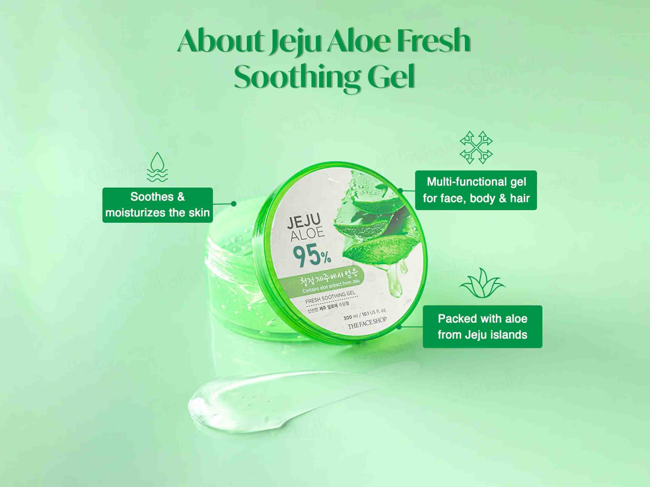 The Face Shop Jeju Aloe Fresh Soothing Gel - Image 3