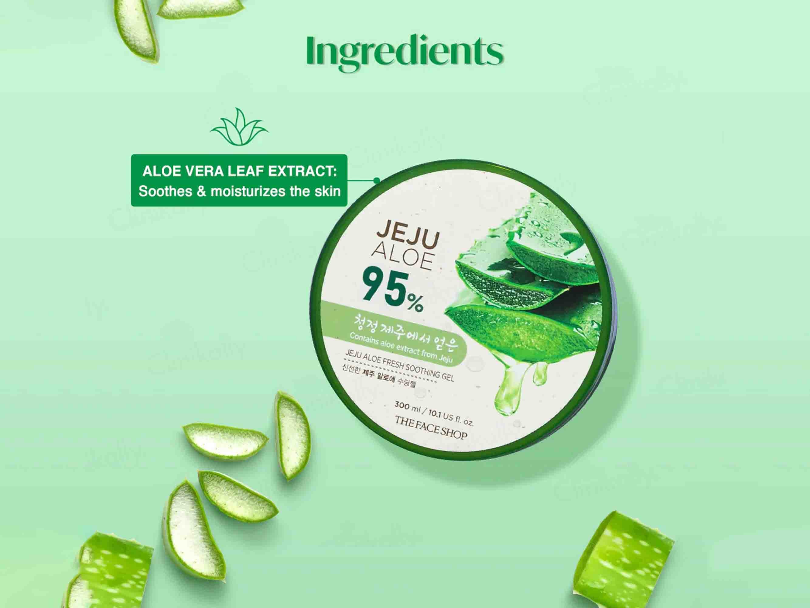 The Face Shop Jeju Aloe Fresh Soothing Gel - Image 4
