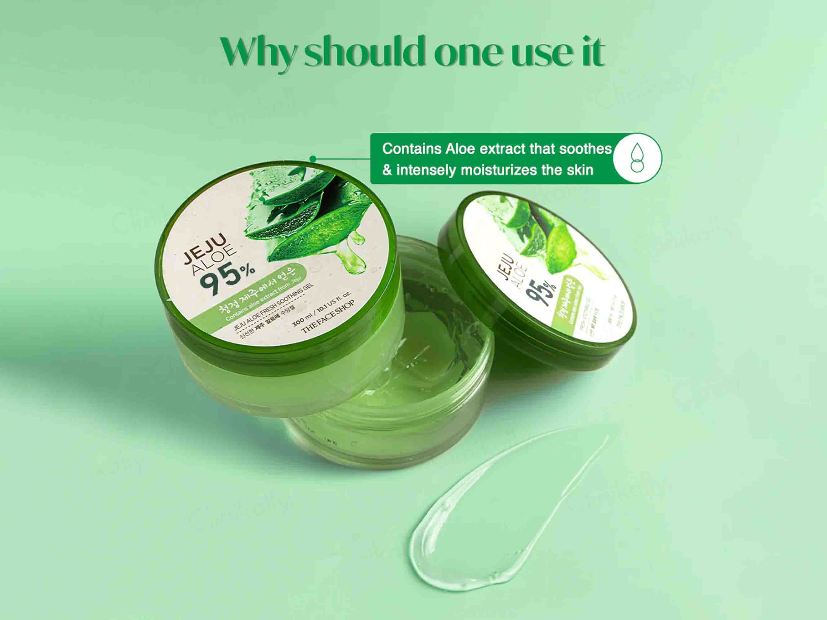 The Face Shop Jeju Aloe Fresh Soothing Gel - Image 5