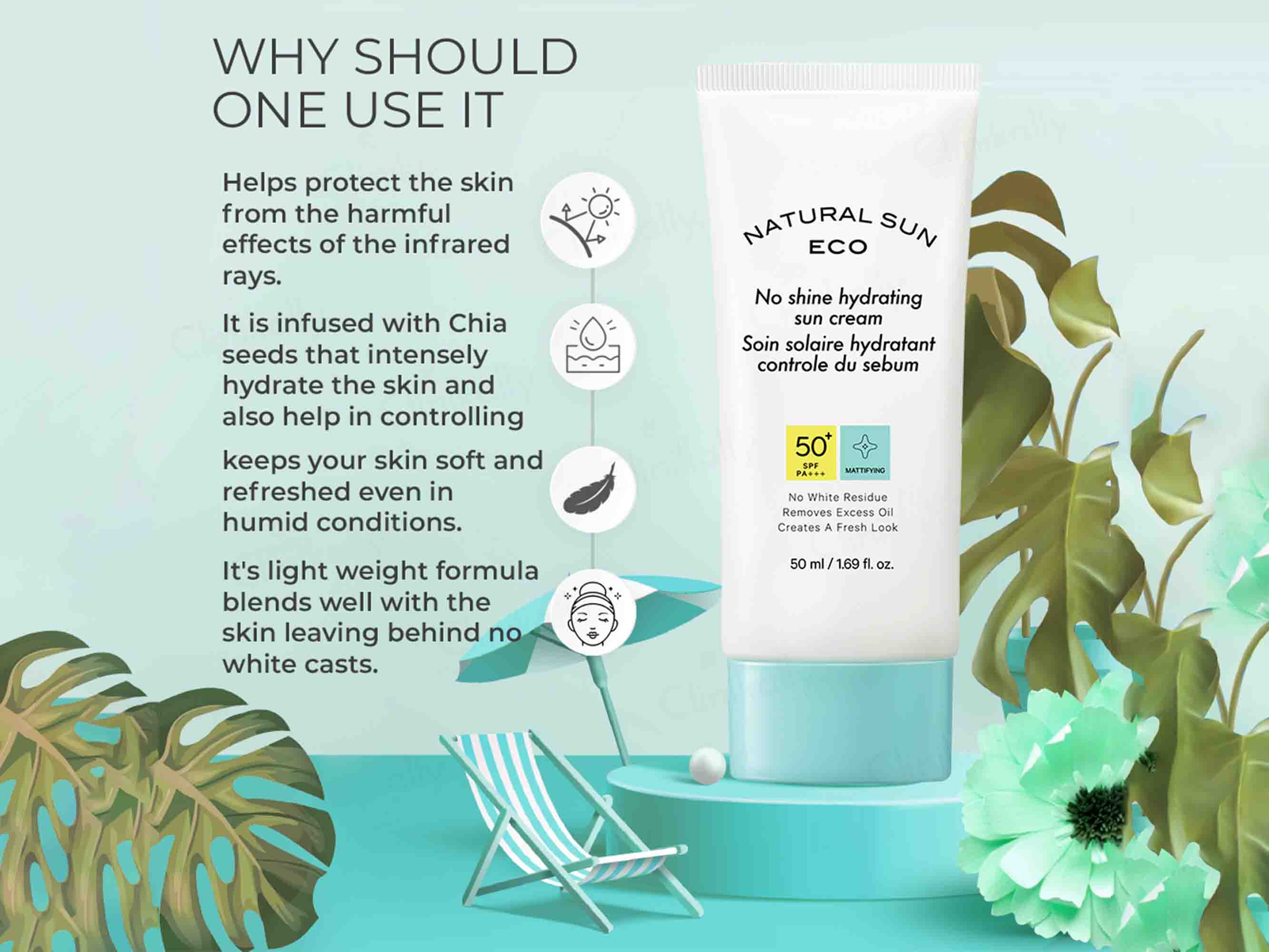 The Face Shop Natural Sun Eco No Shine Hydrating Sun Cream - Image 4