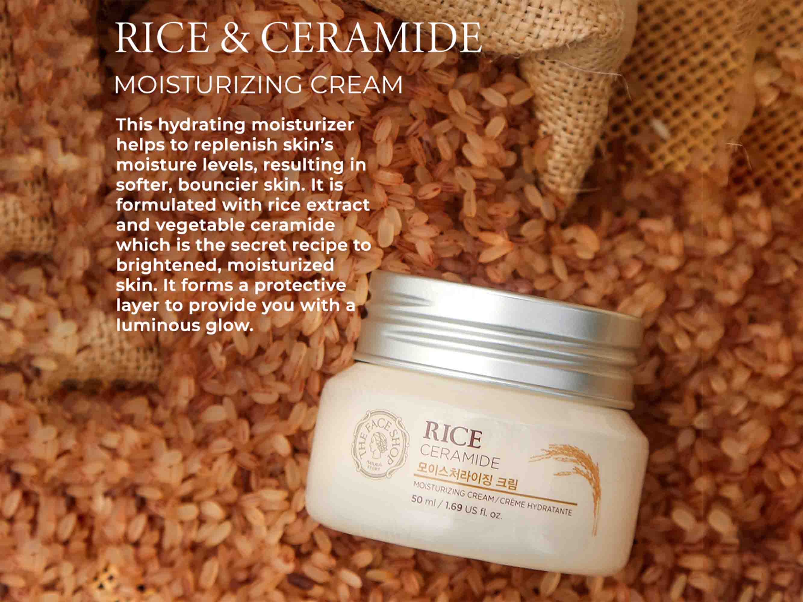 The Face Shop Rice & Ceramide Moisturizing Cream - Image 2