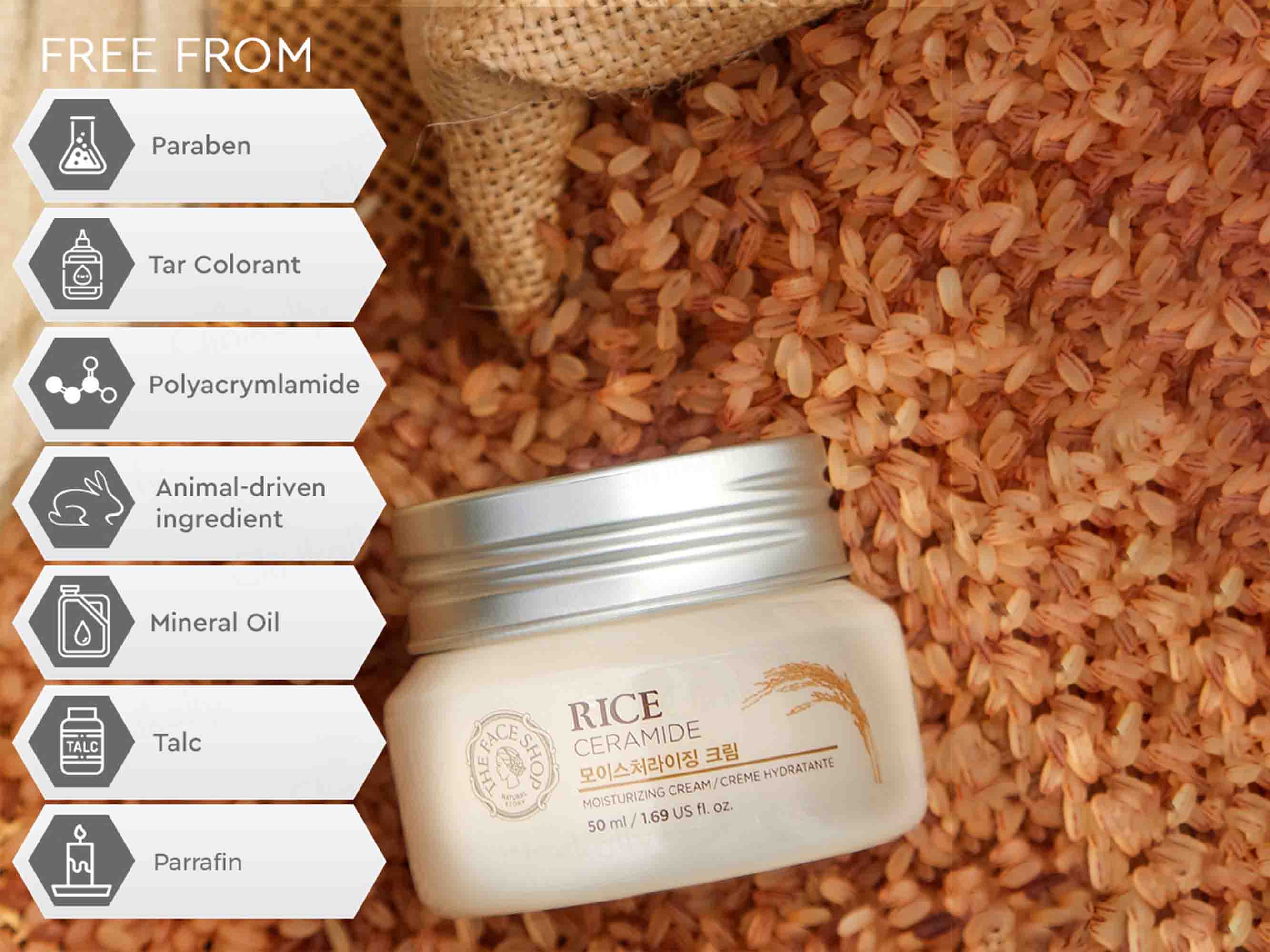 The Face Shop Rice & Ceramide Moisturizing Cream - Image 7