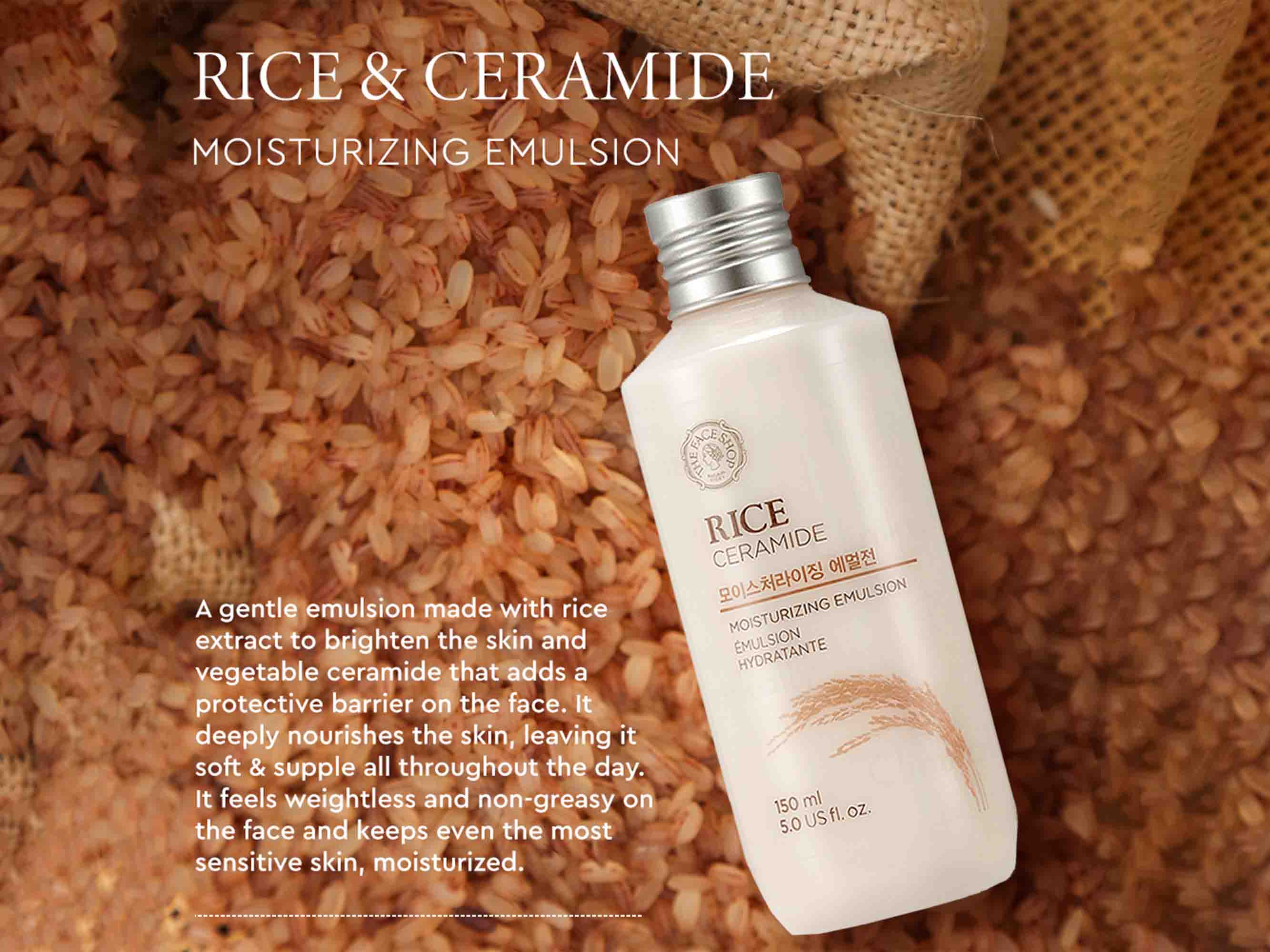 The Face Shop Rice & Ceramide Moisturizing Emulsion - Image 2