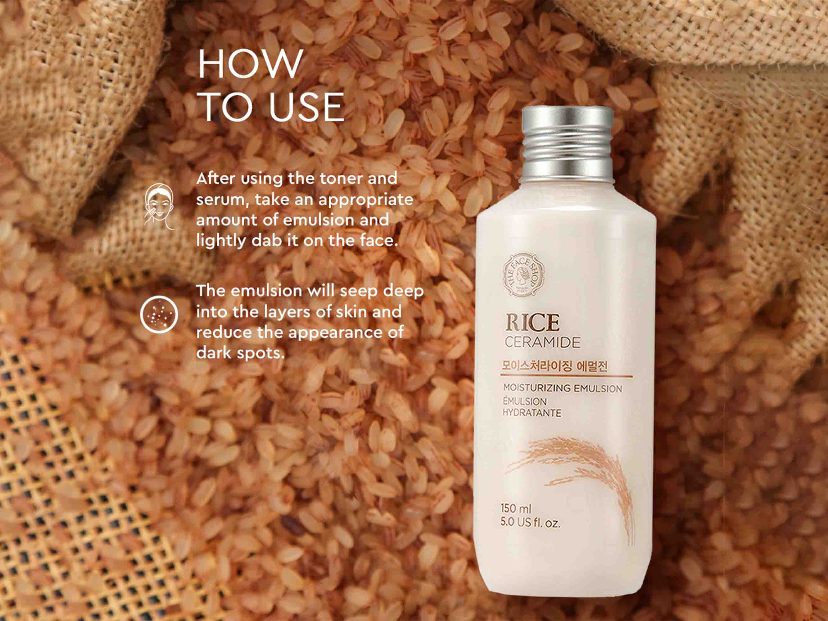 The Face Shop Rice & Ceramide Moisturizing Emulsion - Image 6