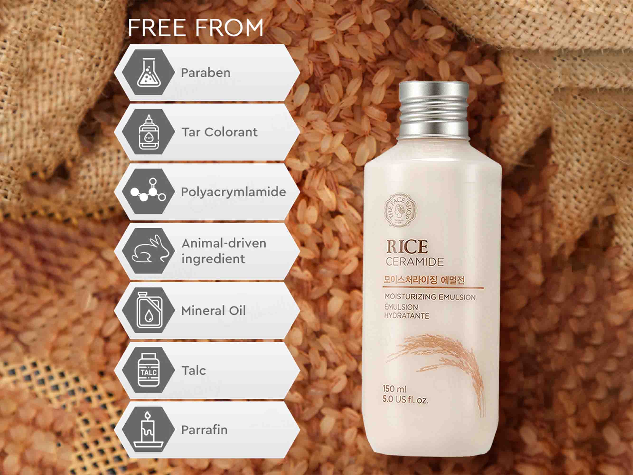 The Face Shop Rice & Ceramide Moisturizing Emulsion - Image 7
