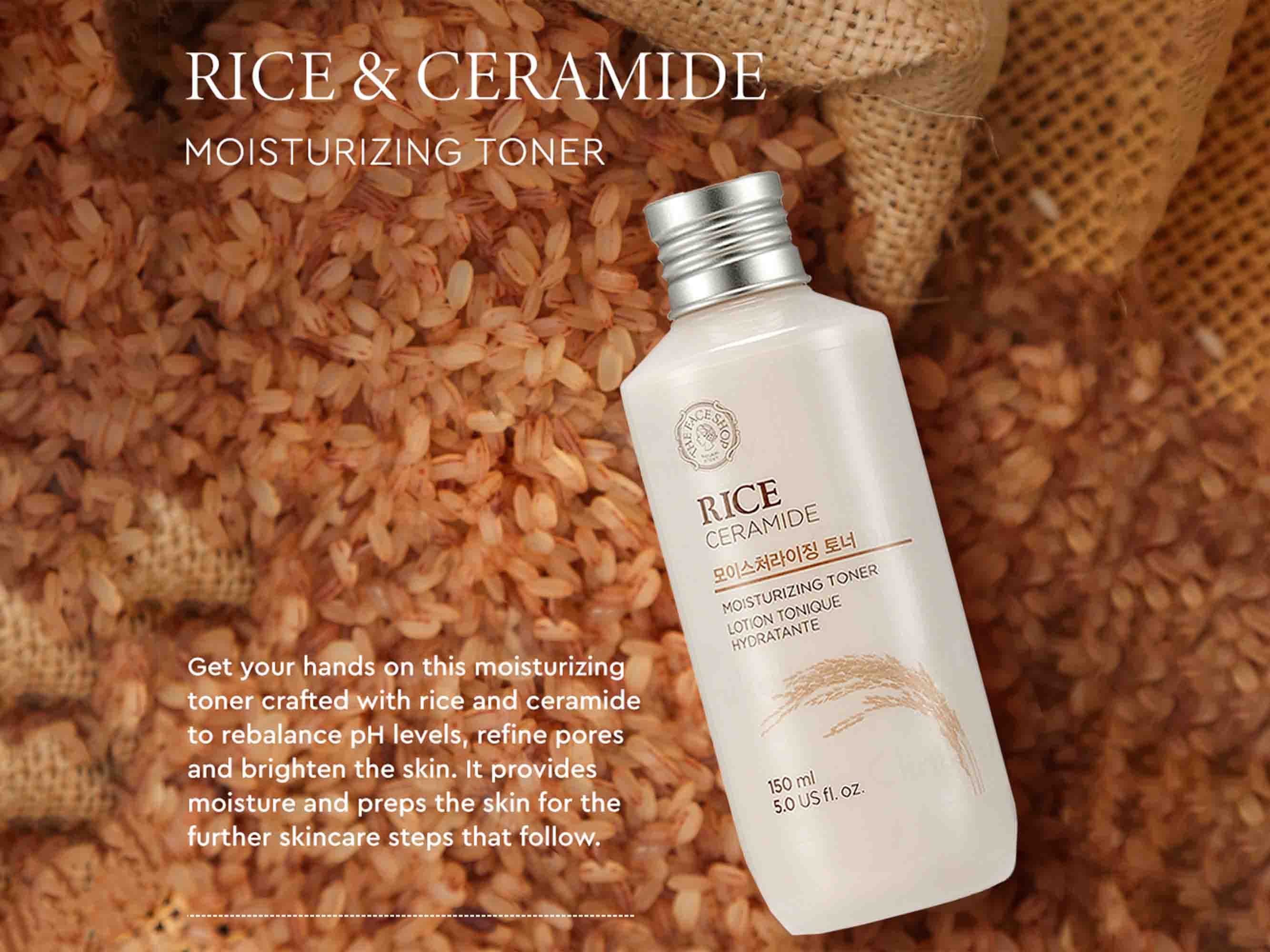 The Face Shop Rice & Ceramide Moisturizing Toner - Image 2