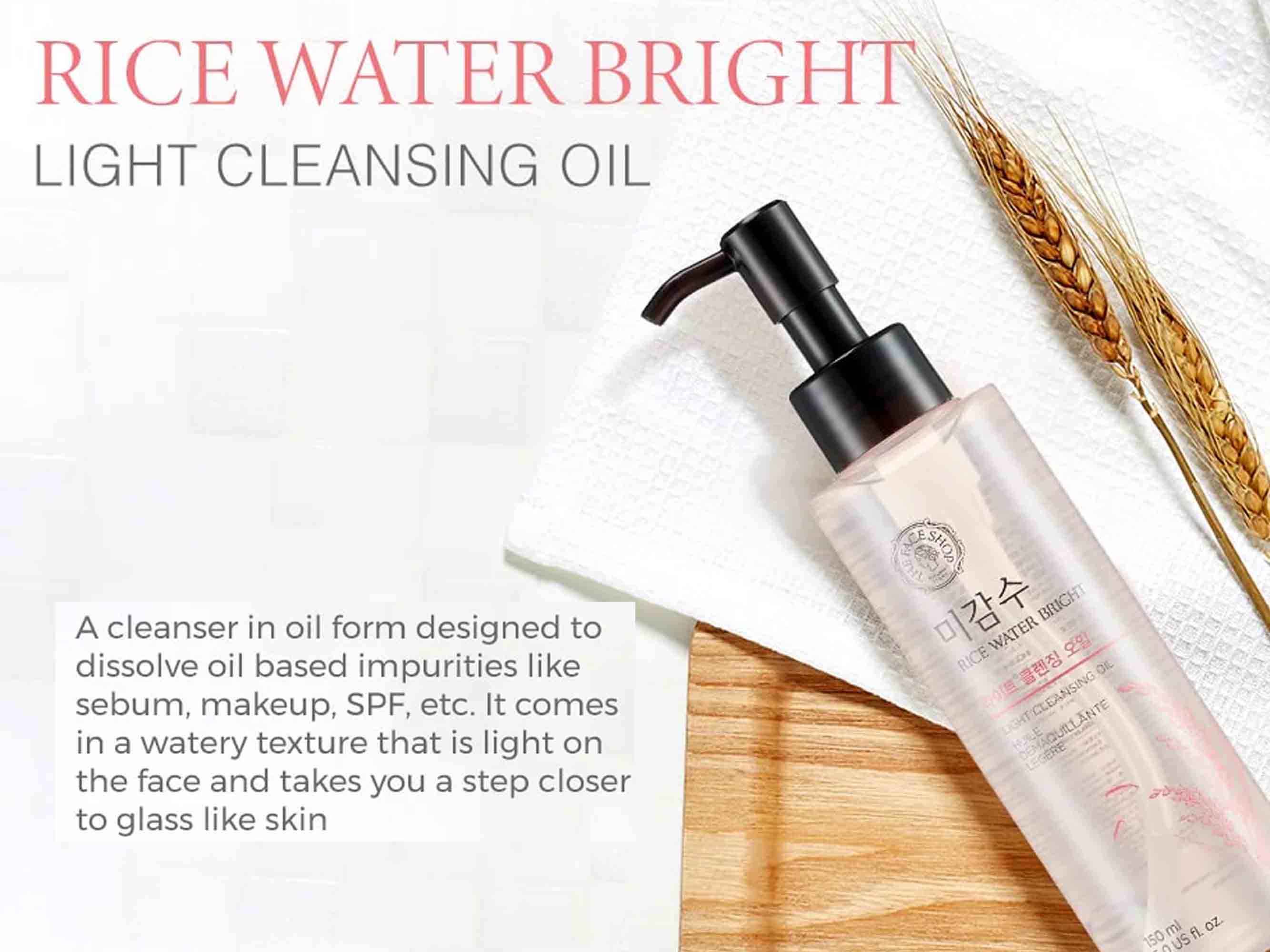 The Face Shop Rice Water Bright Light Cleansing Oil - Image 2