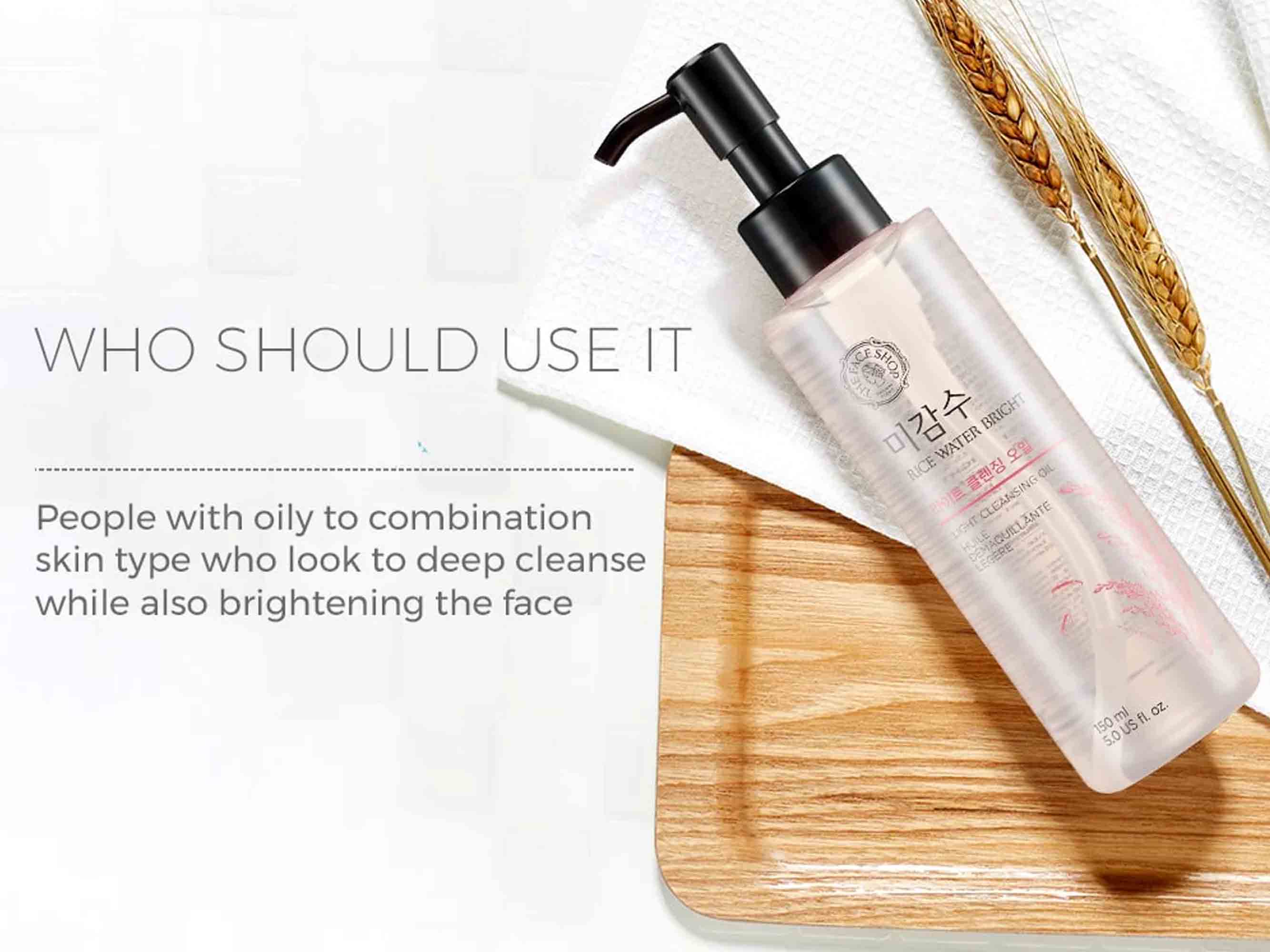 The Face Shop Rice Water Bright Light Cleansing Oil - Image 5