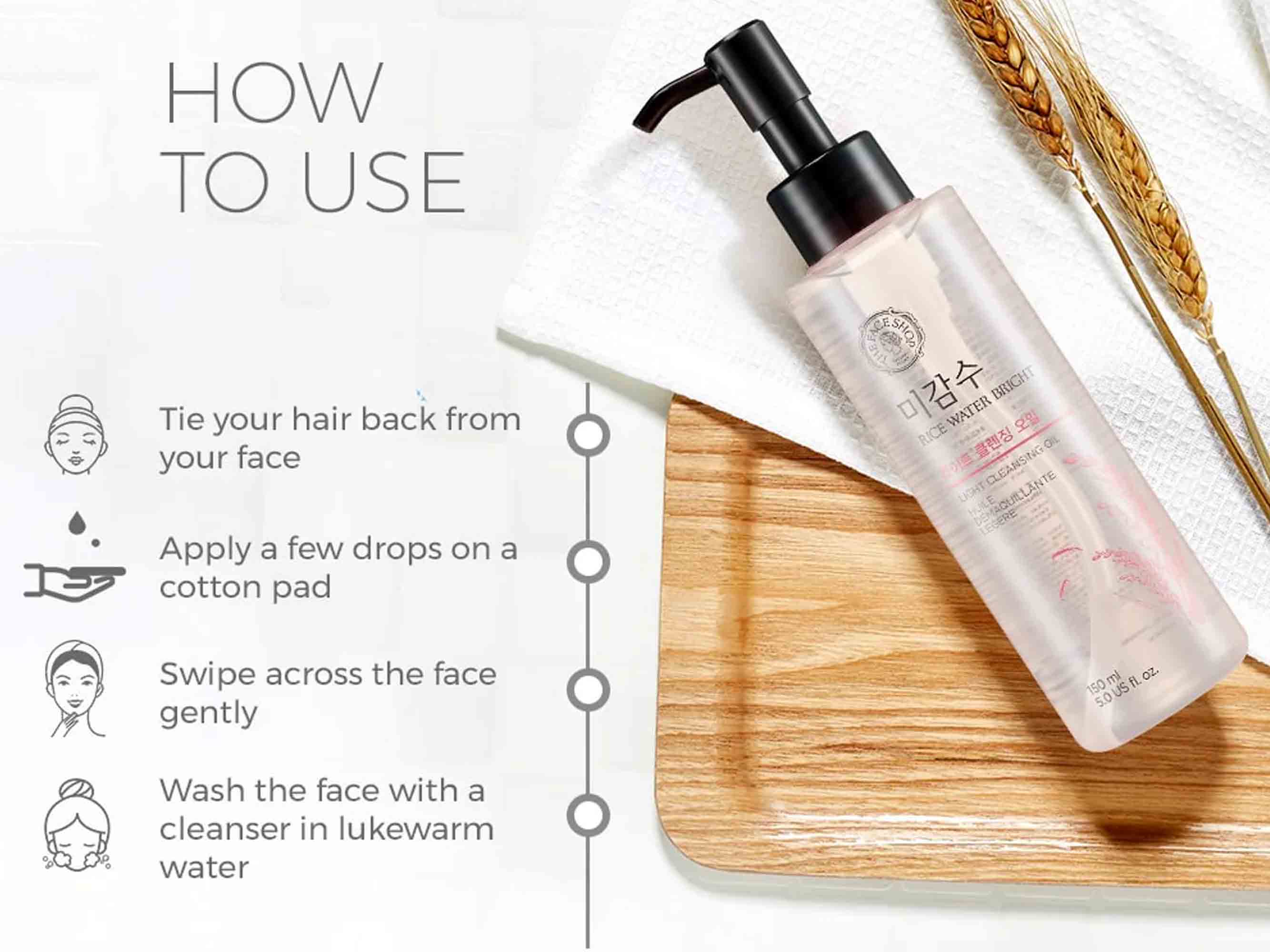 The Face Shop Rice Water Bright Light Cleansing Oil - Image 6