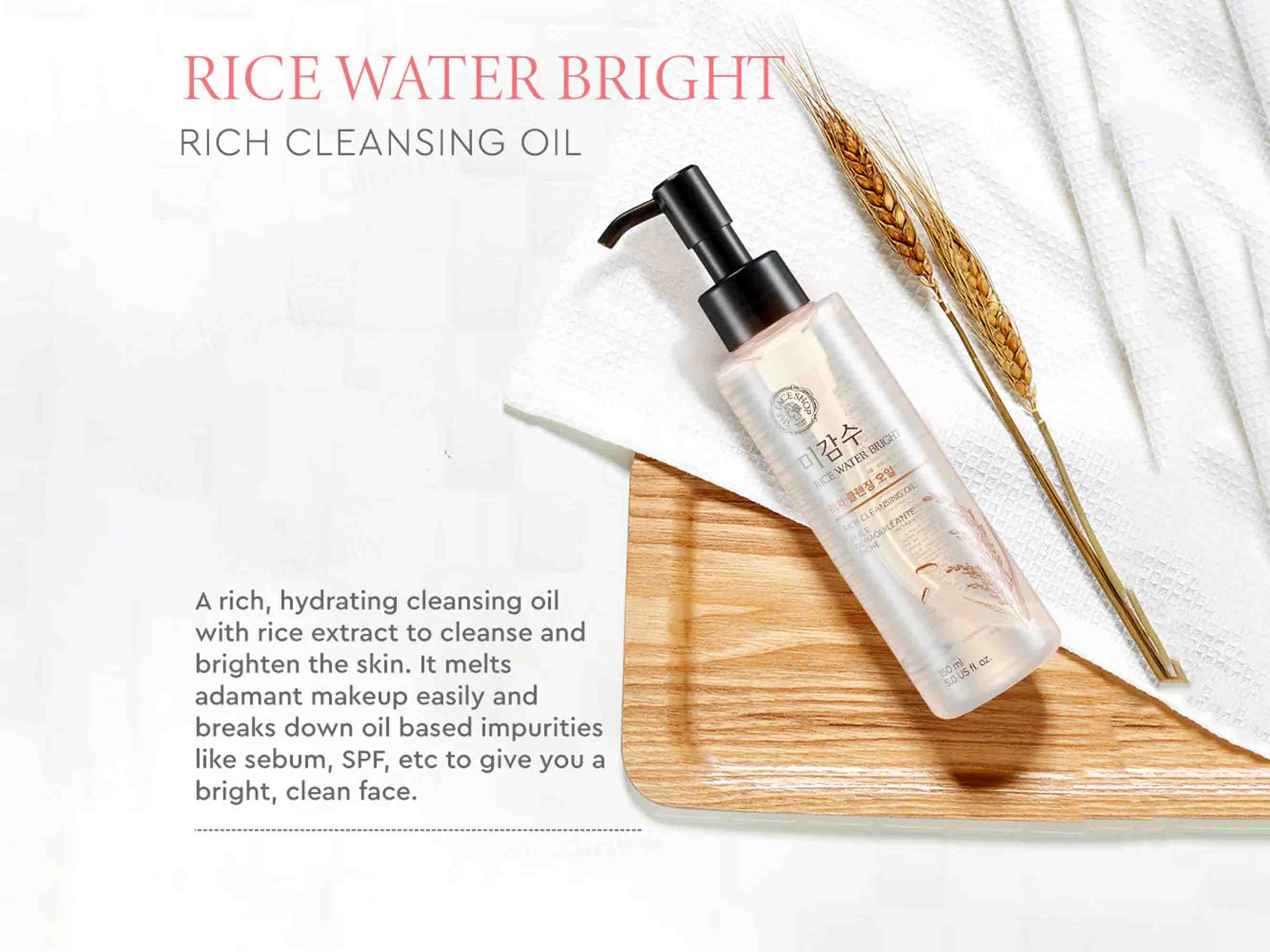 The Face Shop Rice Water Bright Rich Cleansing Oil - Image 2