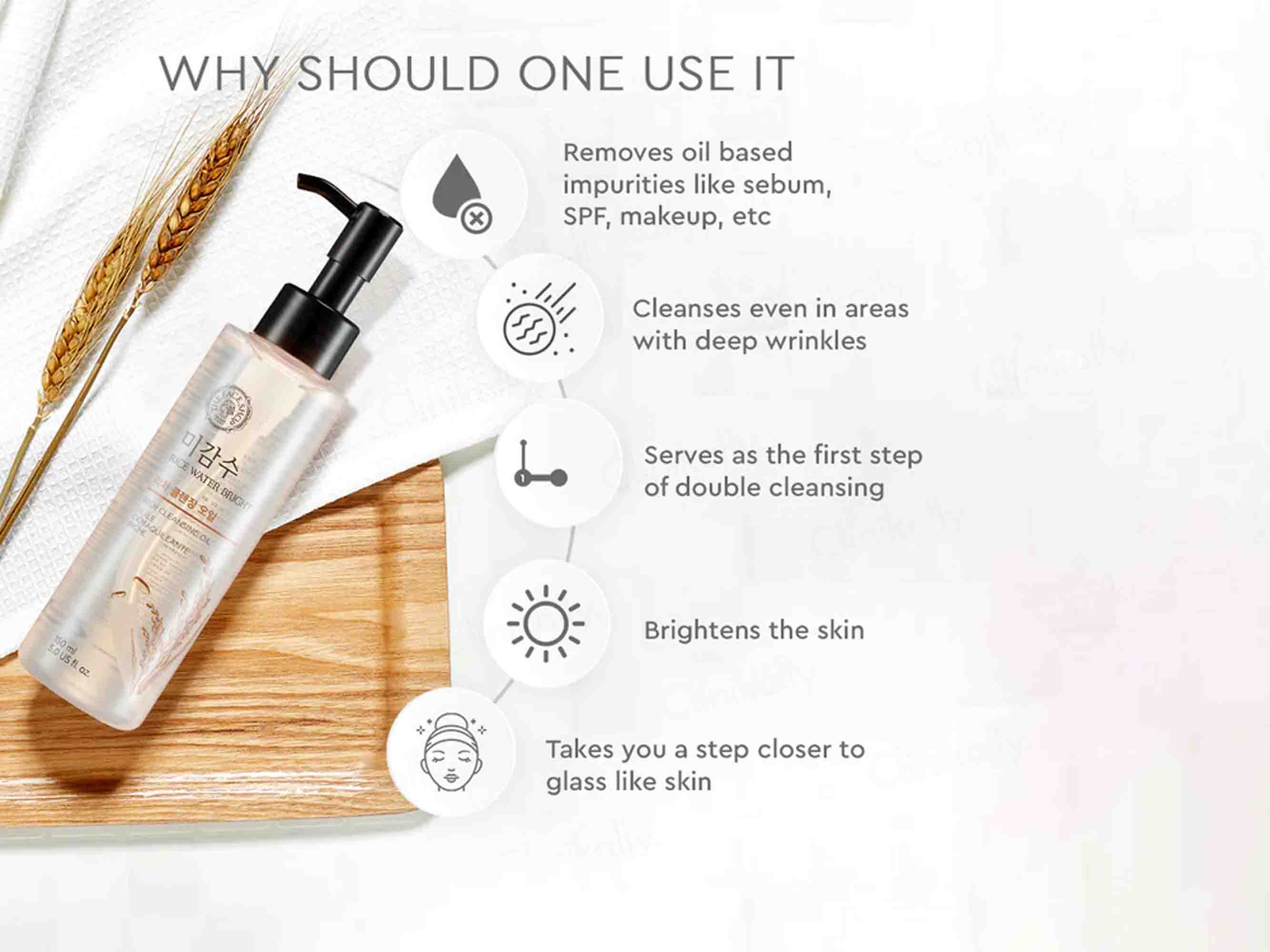 The Face Shop Rice Water Bright Rich Cleansing Oil - Image 4