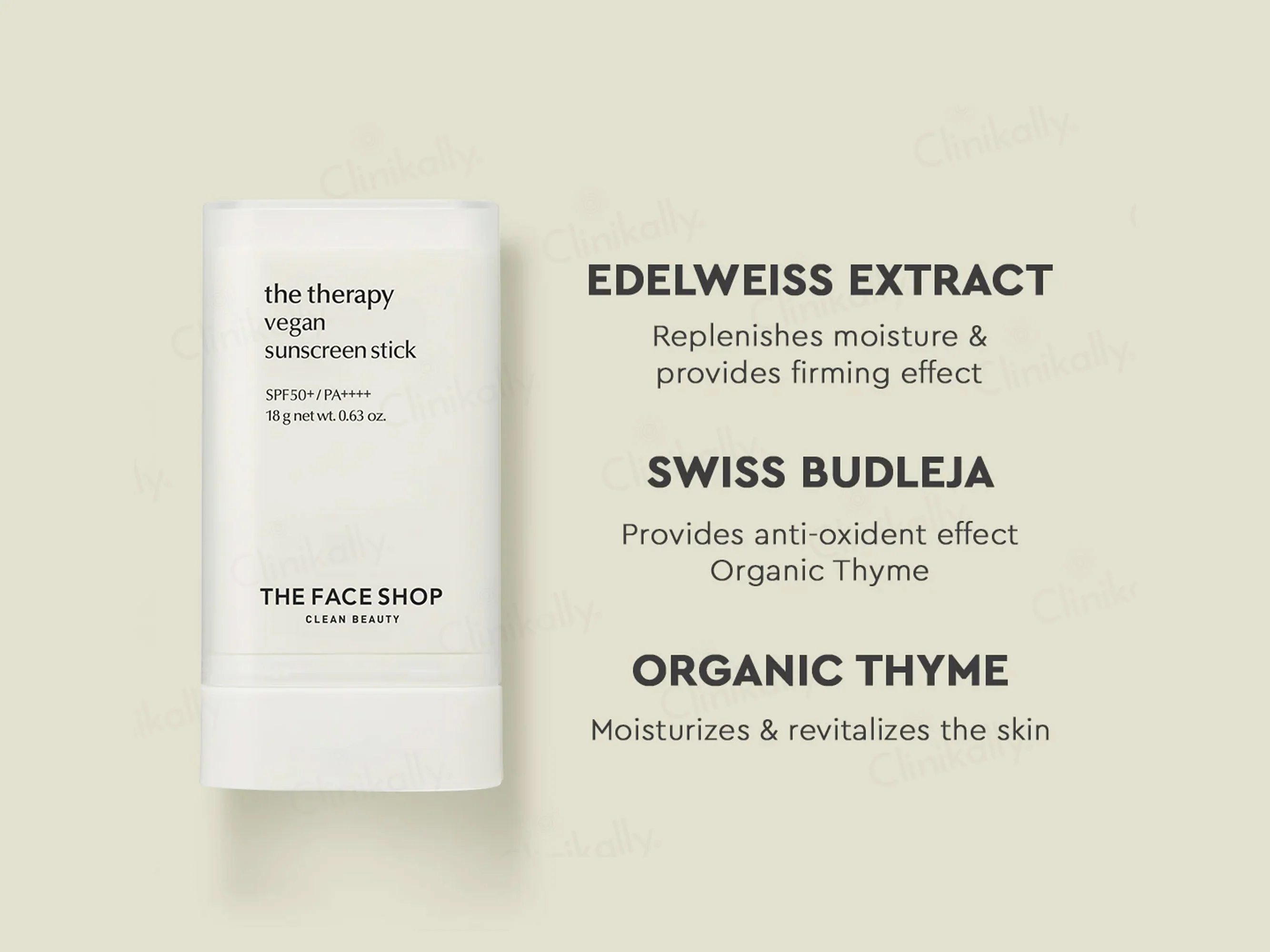 The Face Shop The Therapy Vegan Sunscreen Stick SPF 50+ PA++++ - Image 4