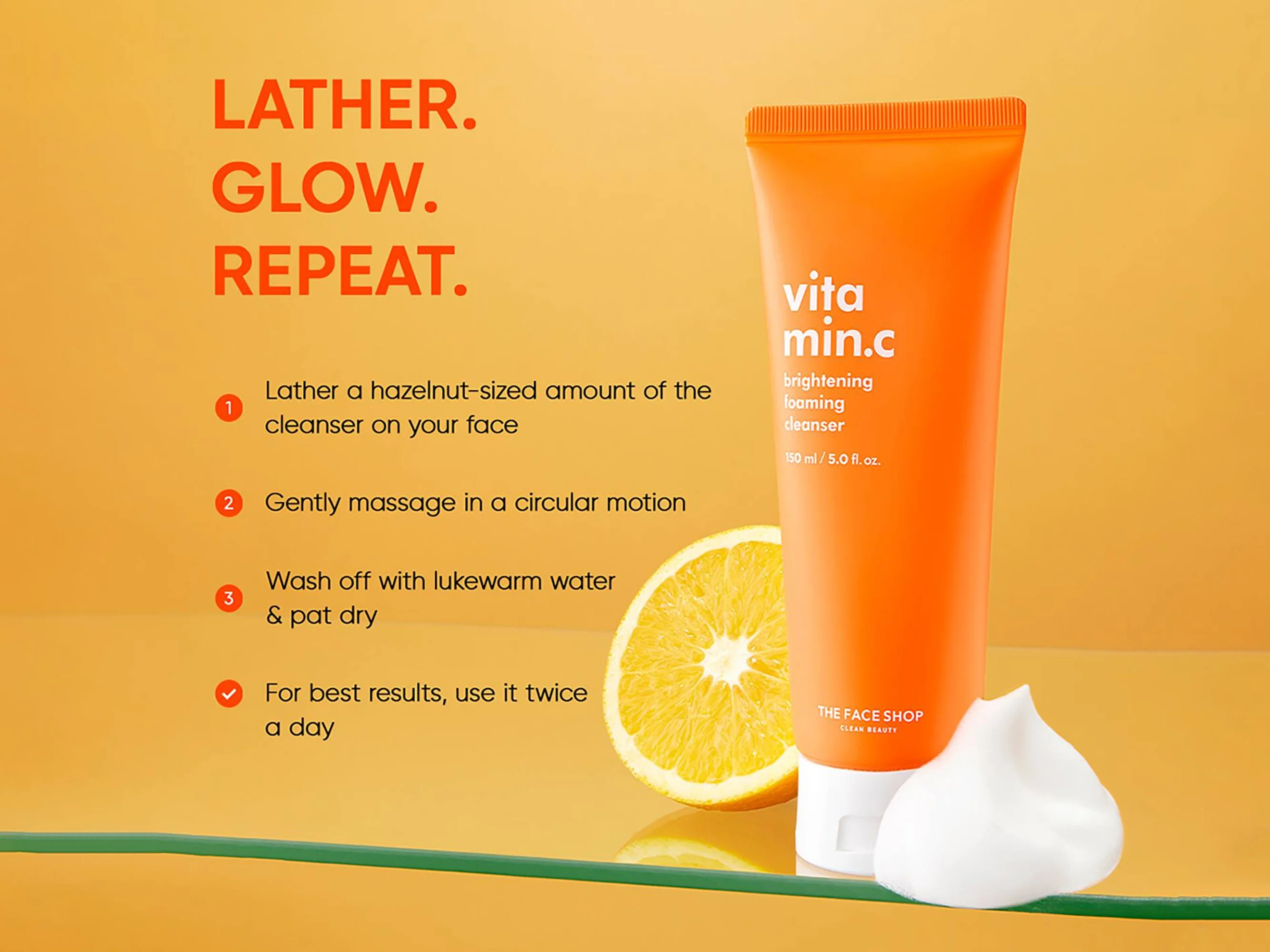 The Face Shop Vitamin C Brightening Foaming Cleanser - Image 5