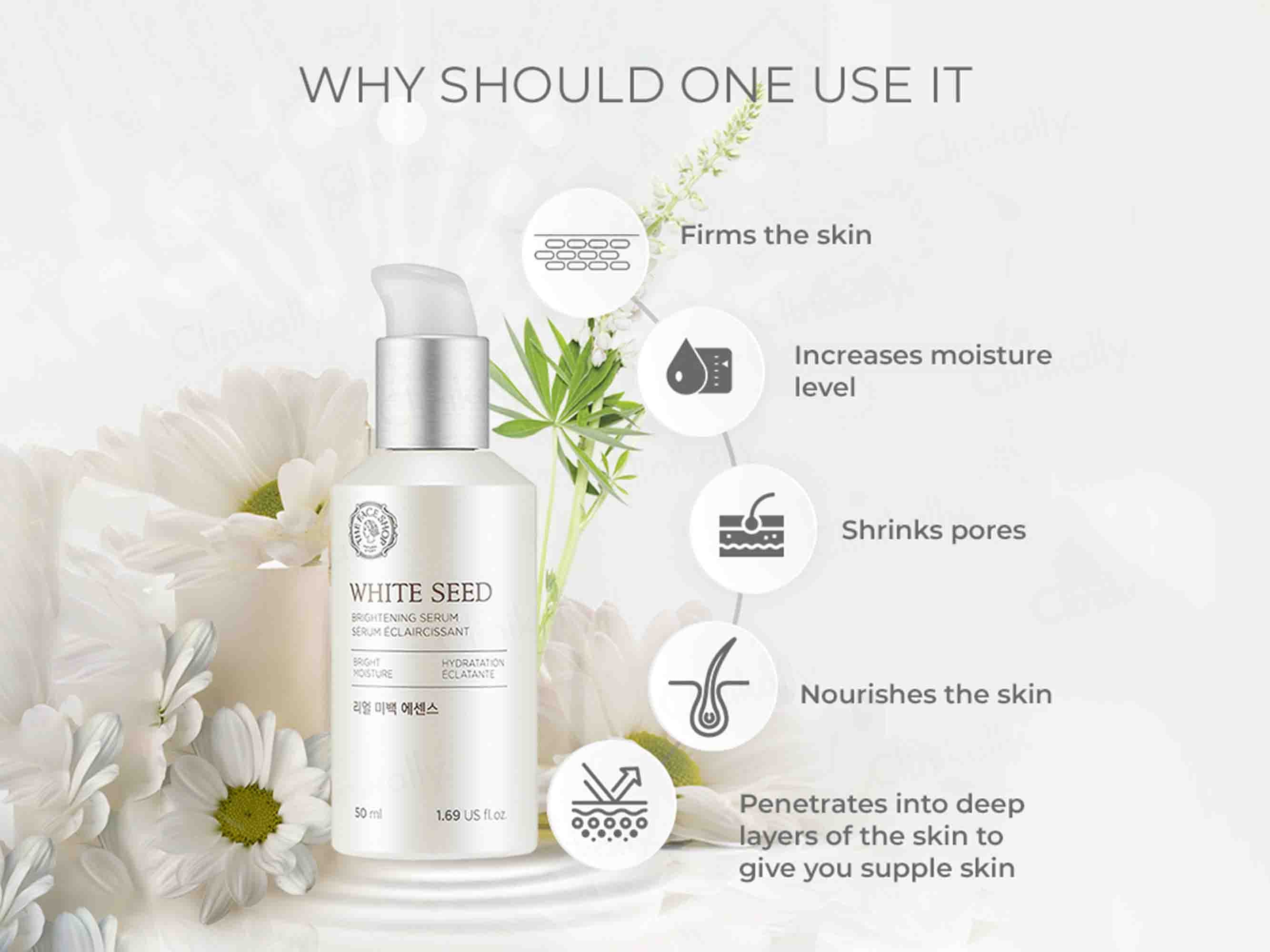 The Face Shop White Seed Brightening Serum - Image 5