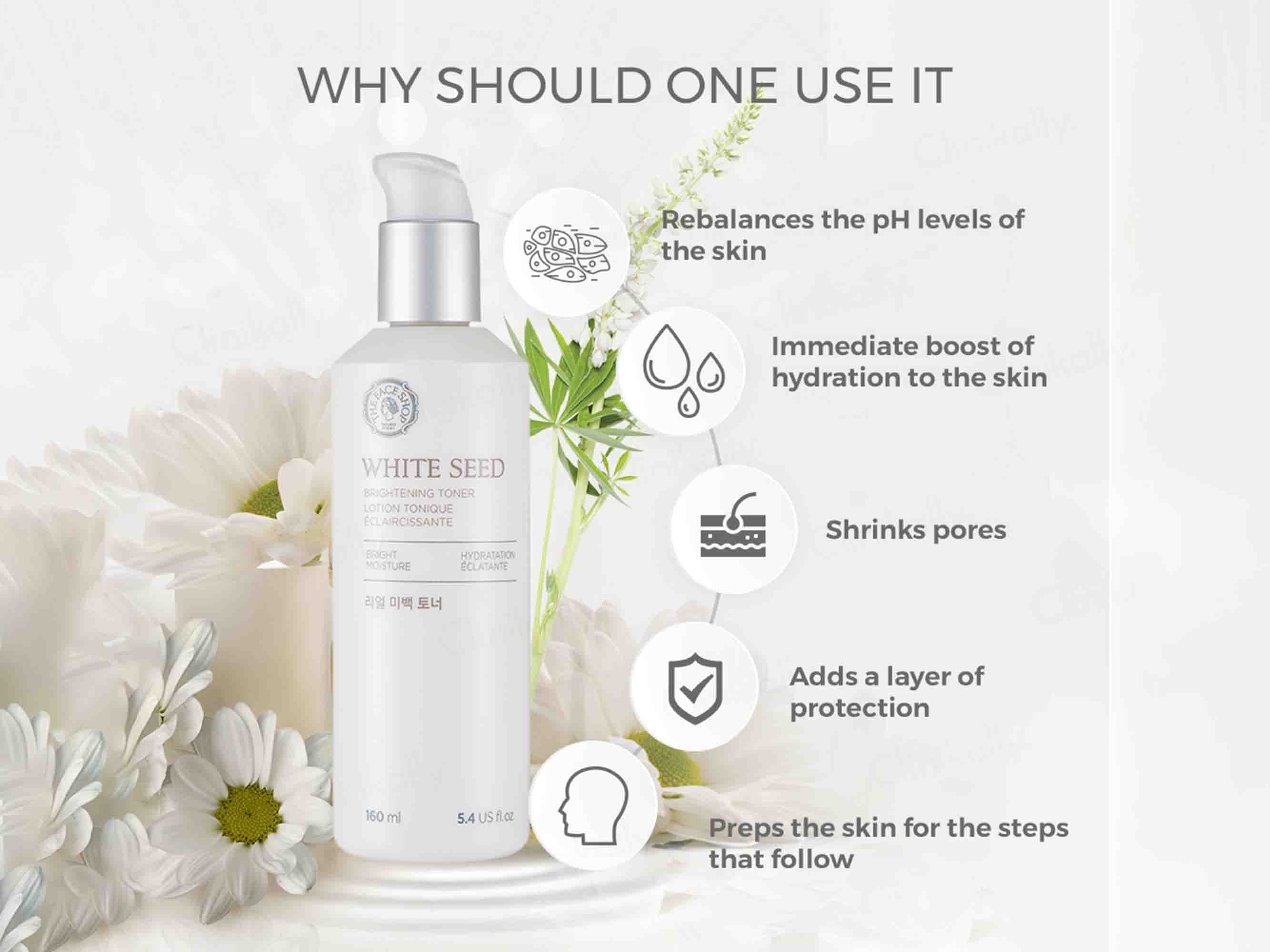 The Face Shop White Seed Brightening Toner - Image 6