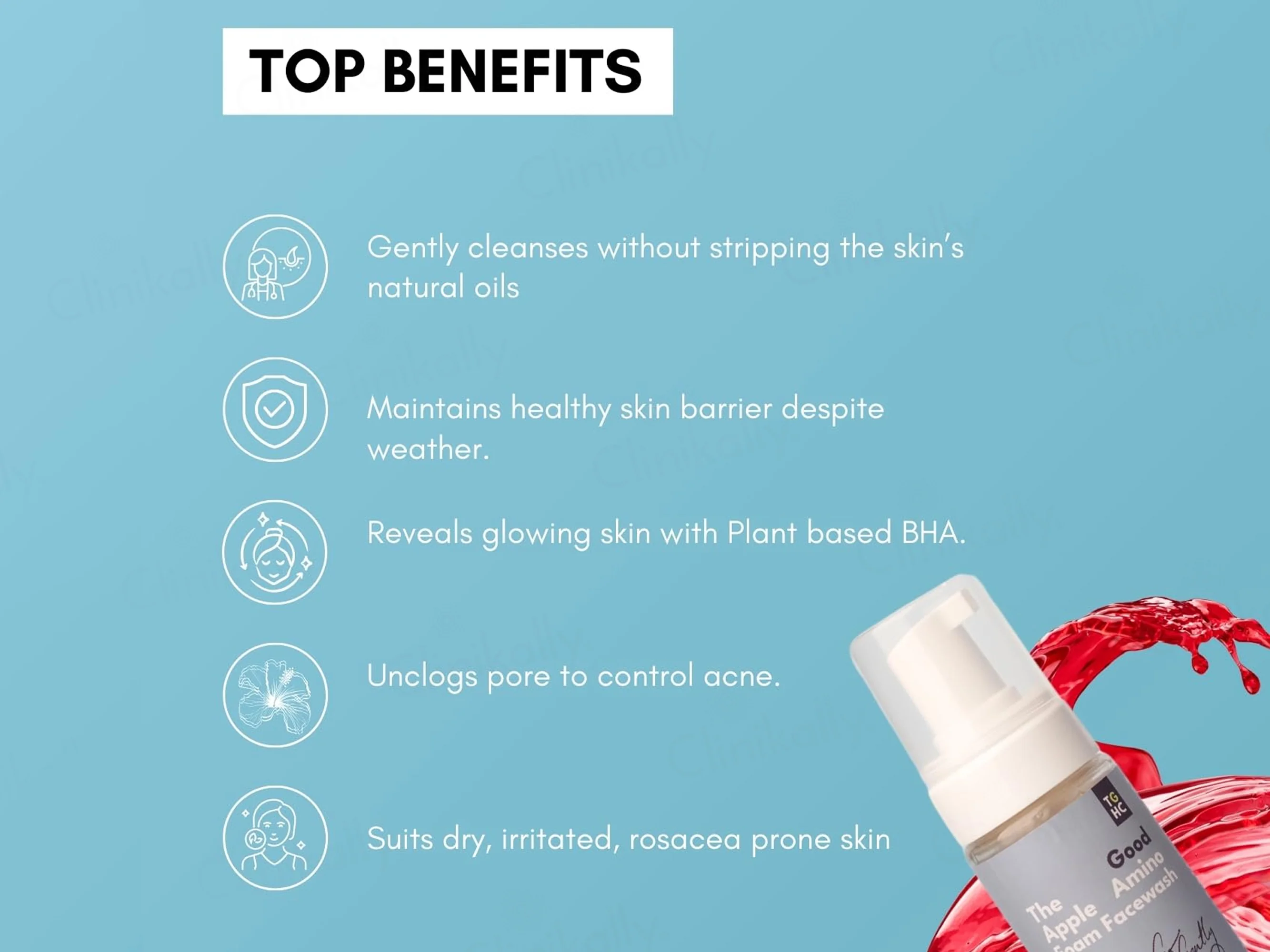 The Good Hygiene Co. Apple Amino Foam Facewash For Sensitive Skin - Image 15