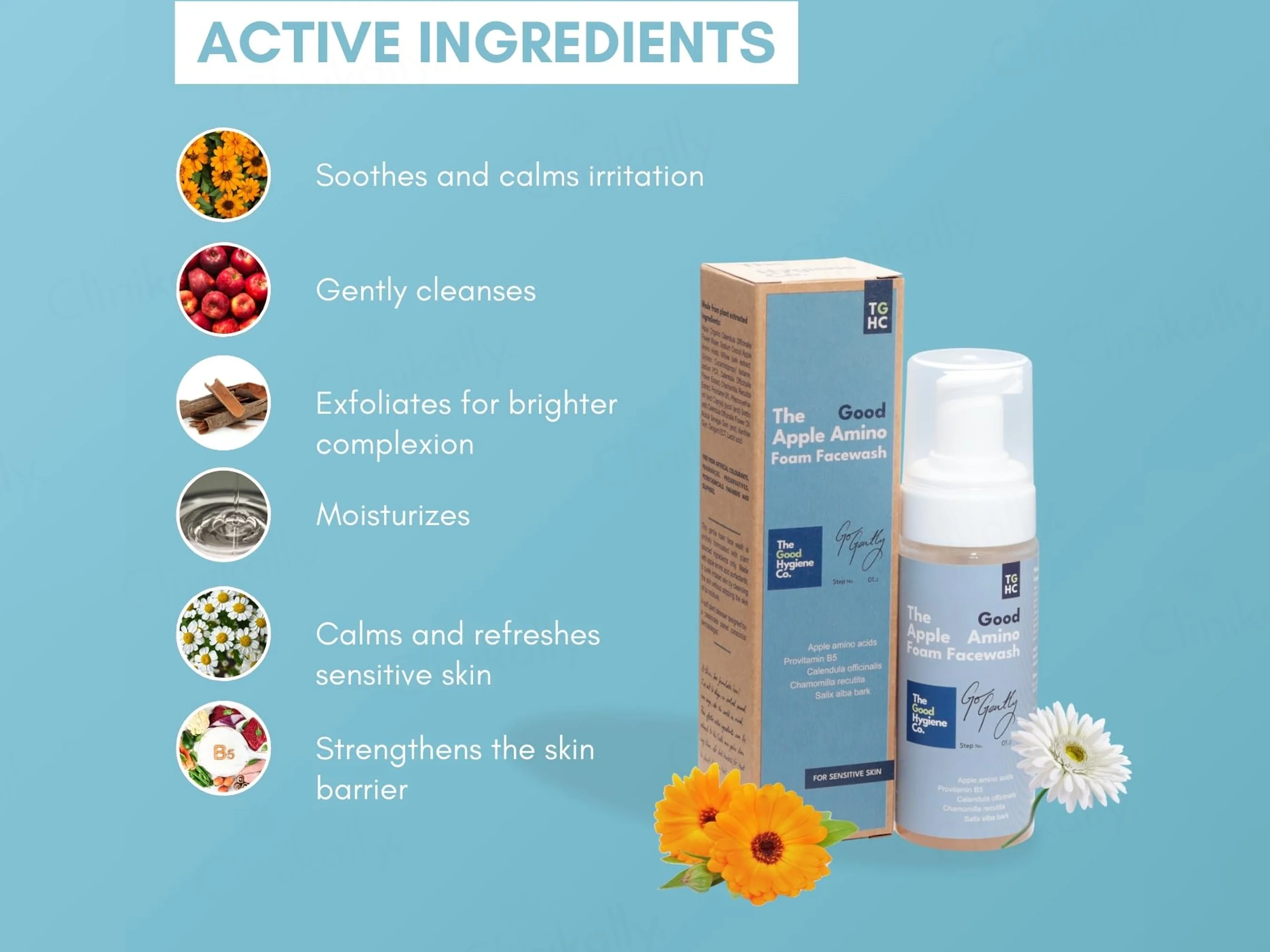 The Good Hygiene Co. Apple Amino Foam Facewash For Sensitive Skin - Image 16